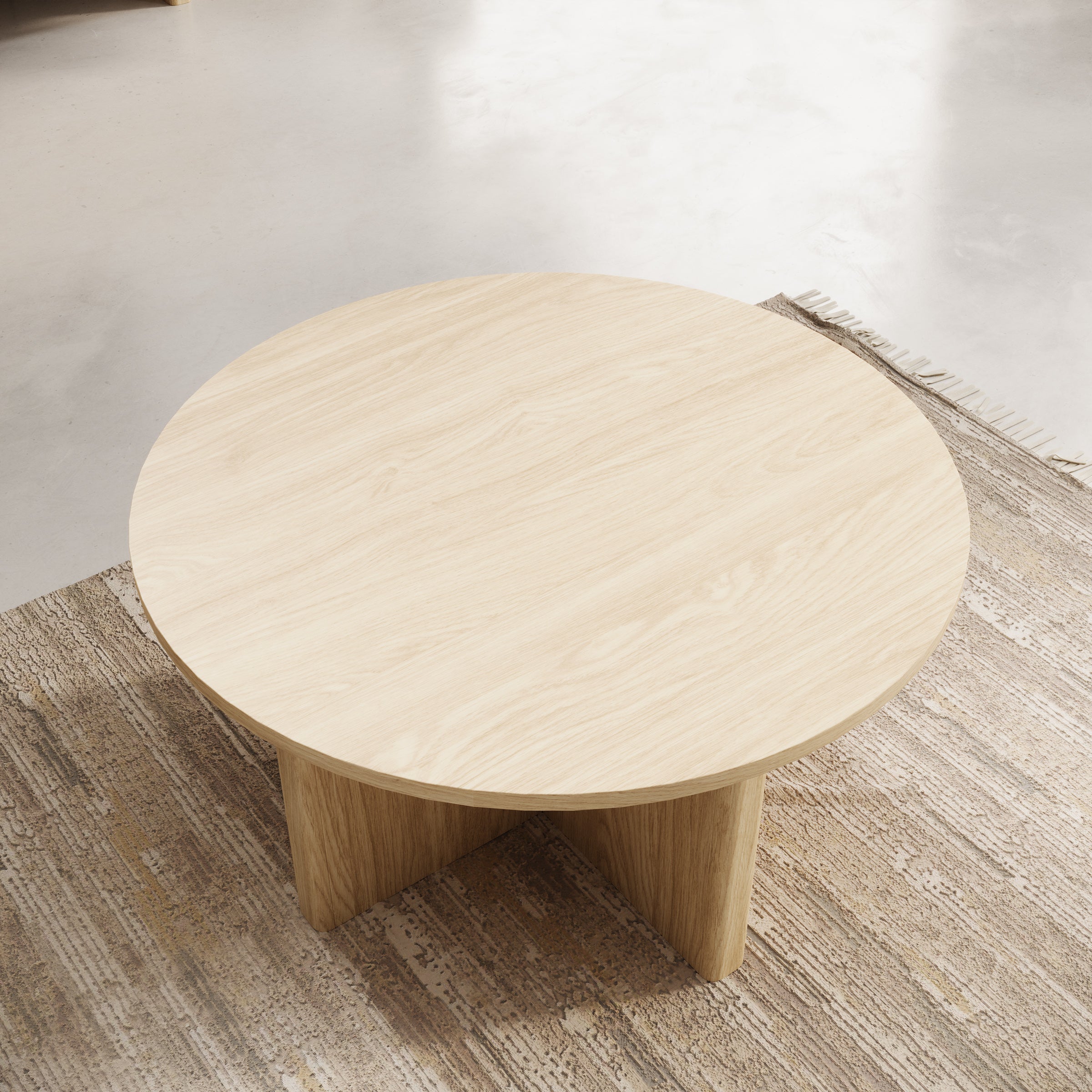 Navello - Salontafel - Licht eikenpatroon - 90x90x49 cm