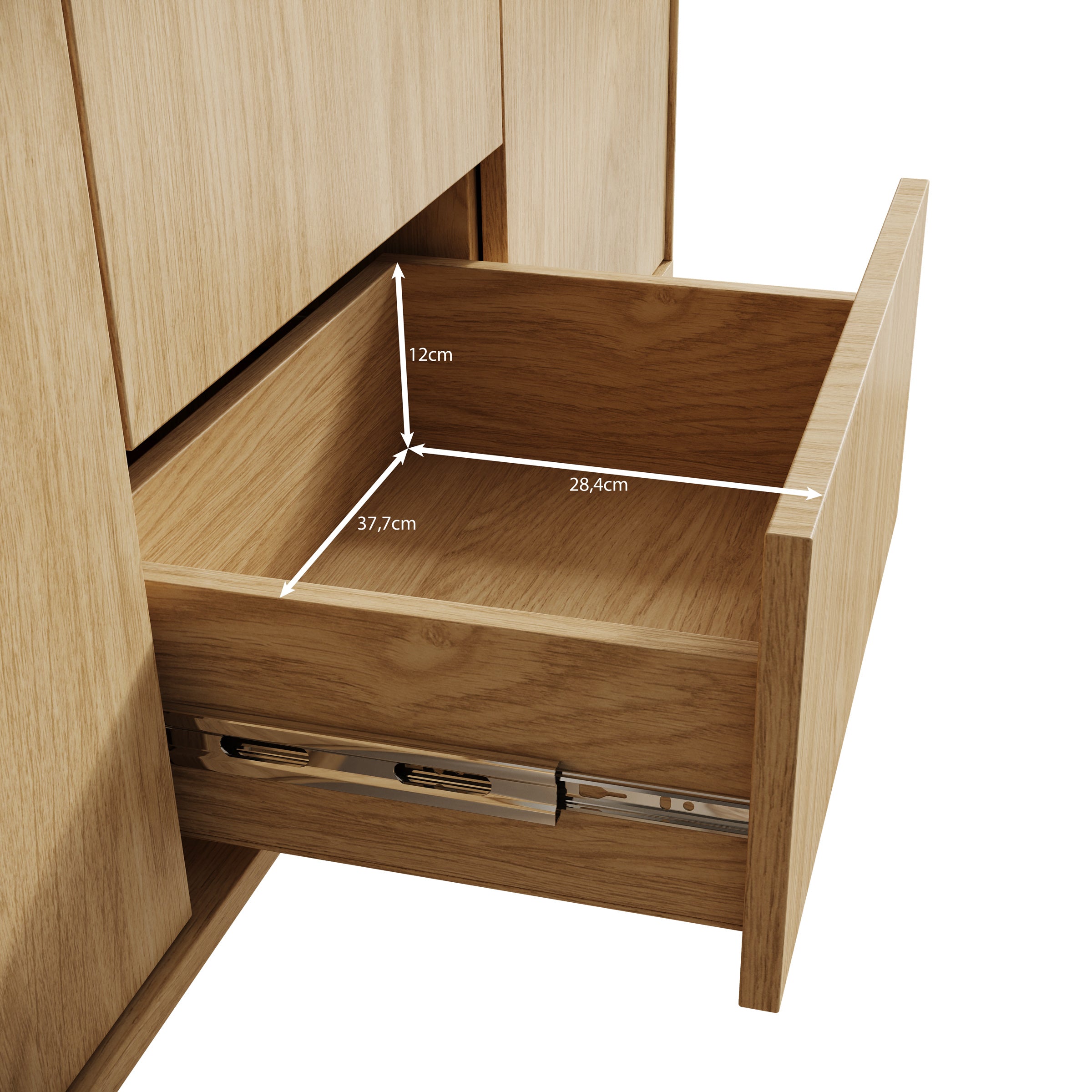 Navello - TV-Meubel - Licht eikenpatroon - 183x38x62 cm