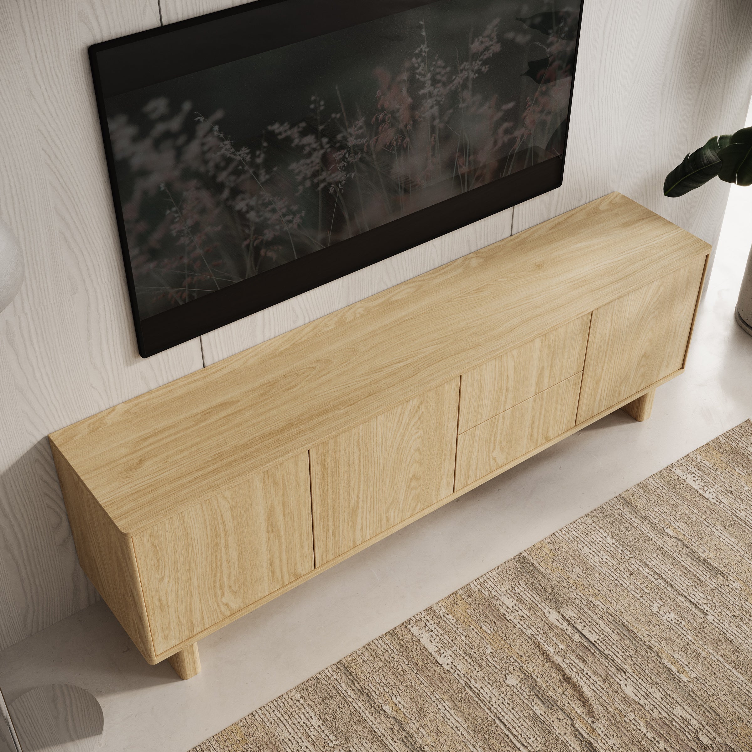 Navello - TV-Meubel - Licht eikenpatroon - 183x38x62 cm