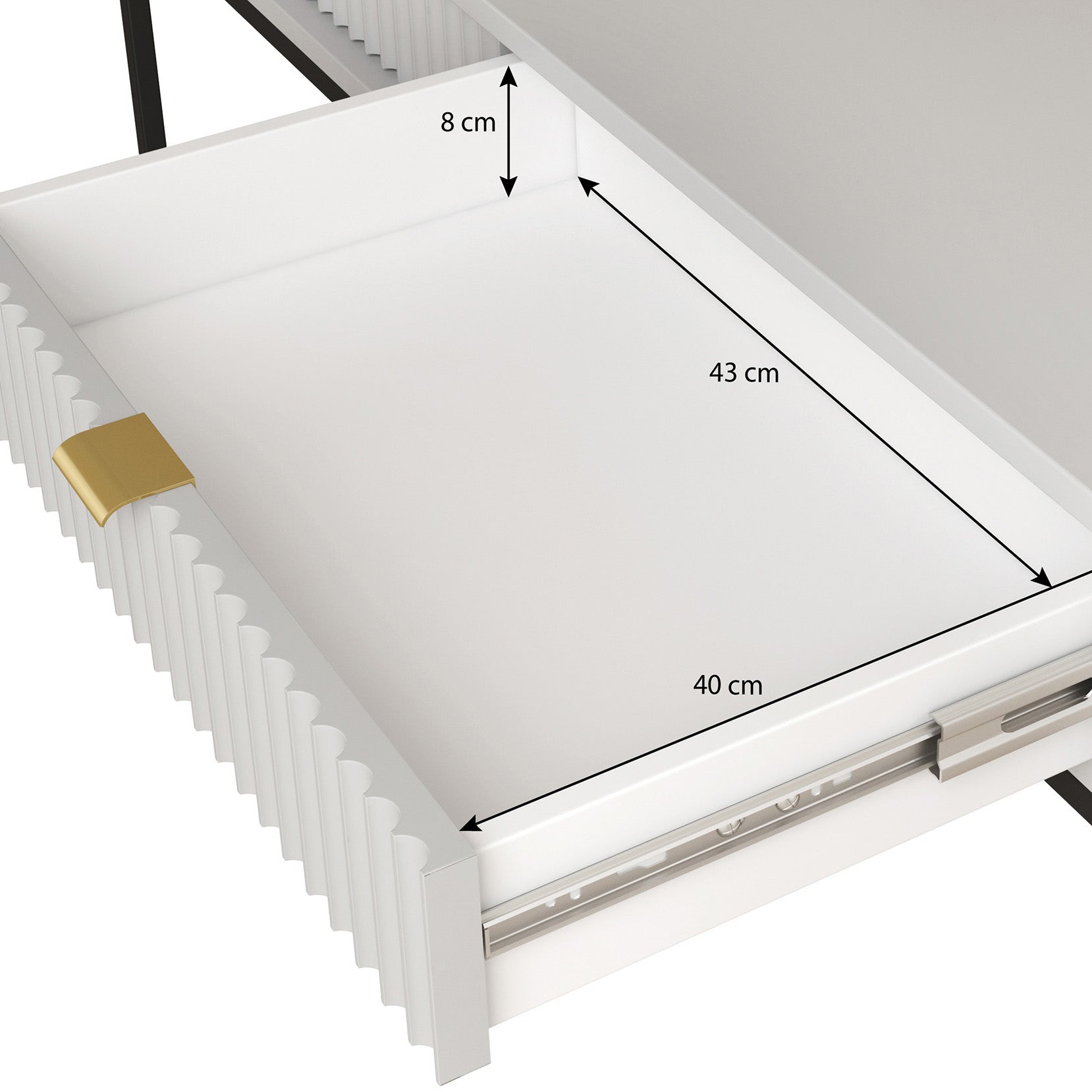 Navil - Kaptafel - Beige - 104x50 cm
