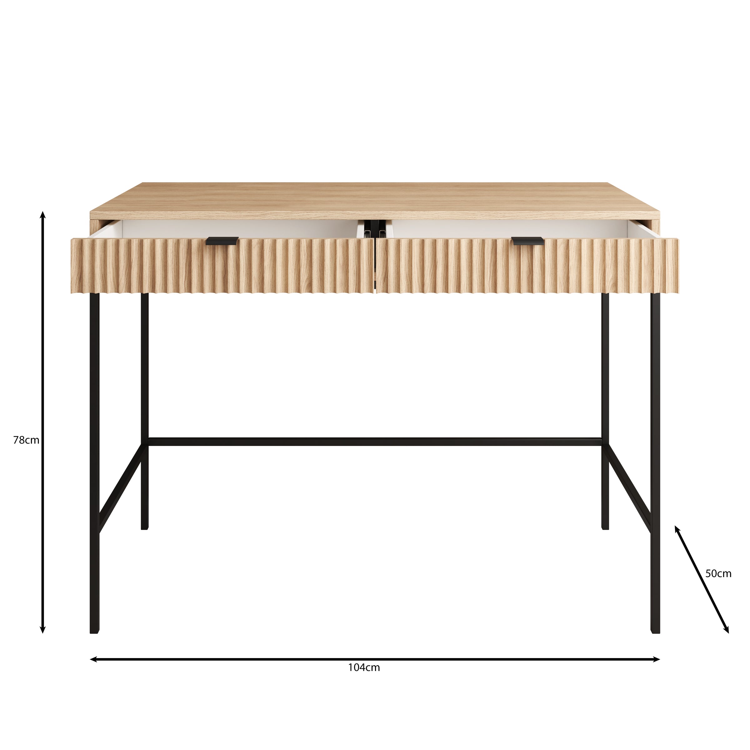 Navil - Kaptafel - Eikenpatroon - 104x50x78 cm