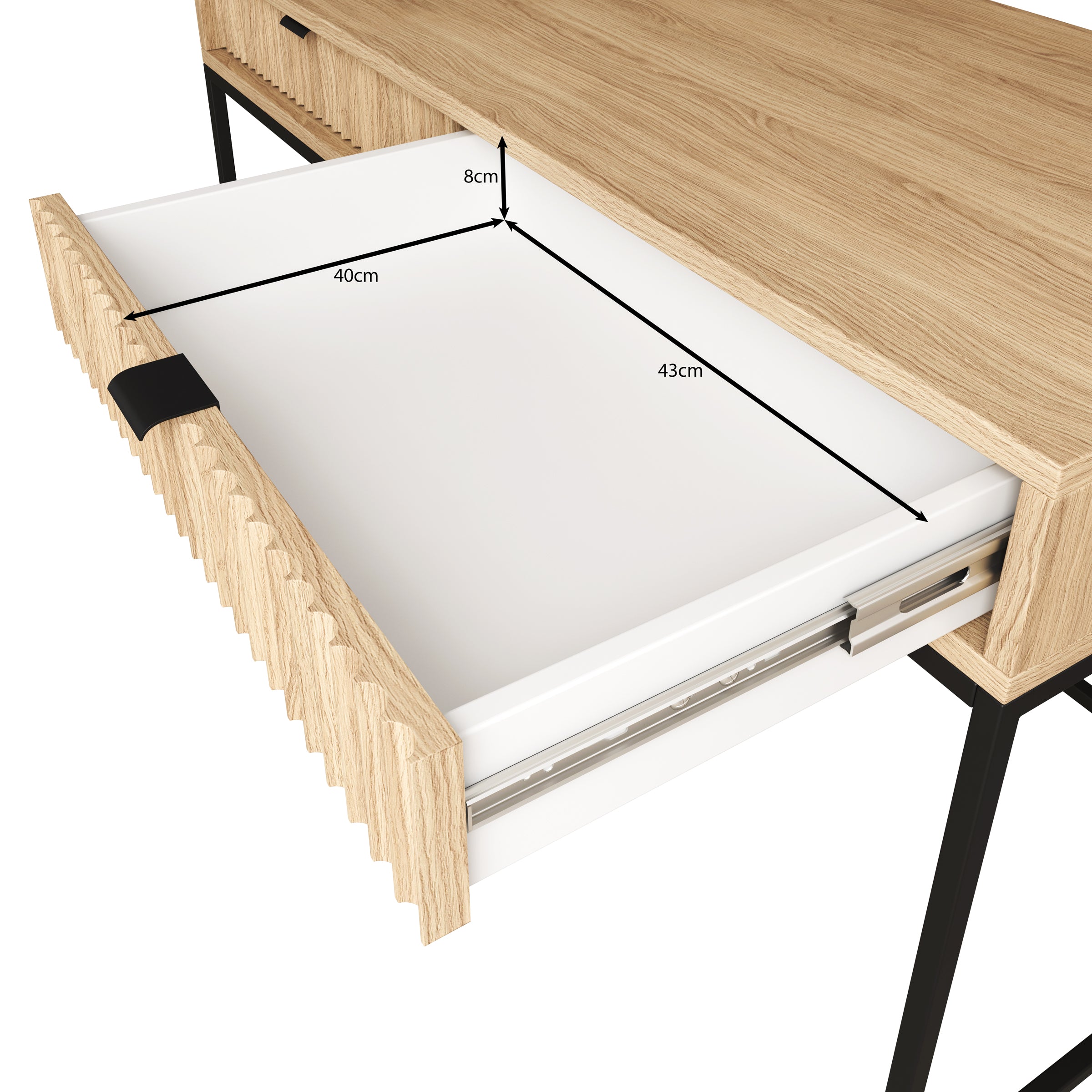 Navil - Kaptafel - Eikenpatroon - 104x50x78 cm