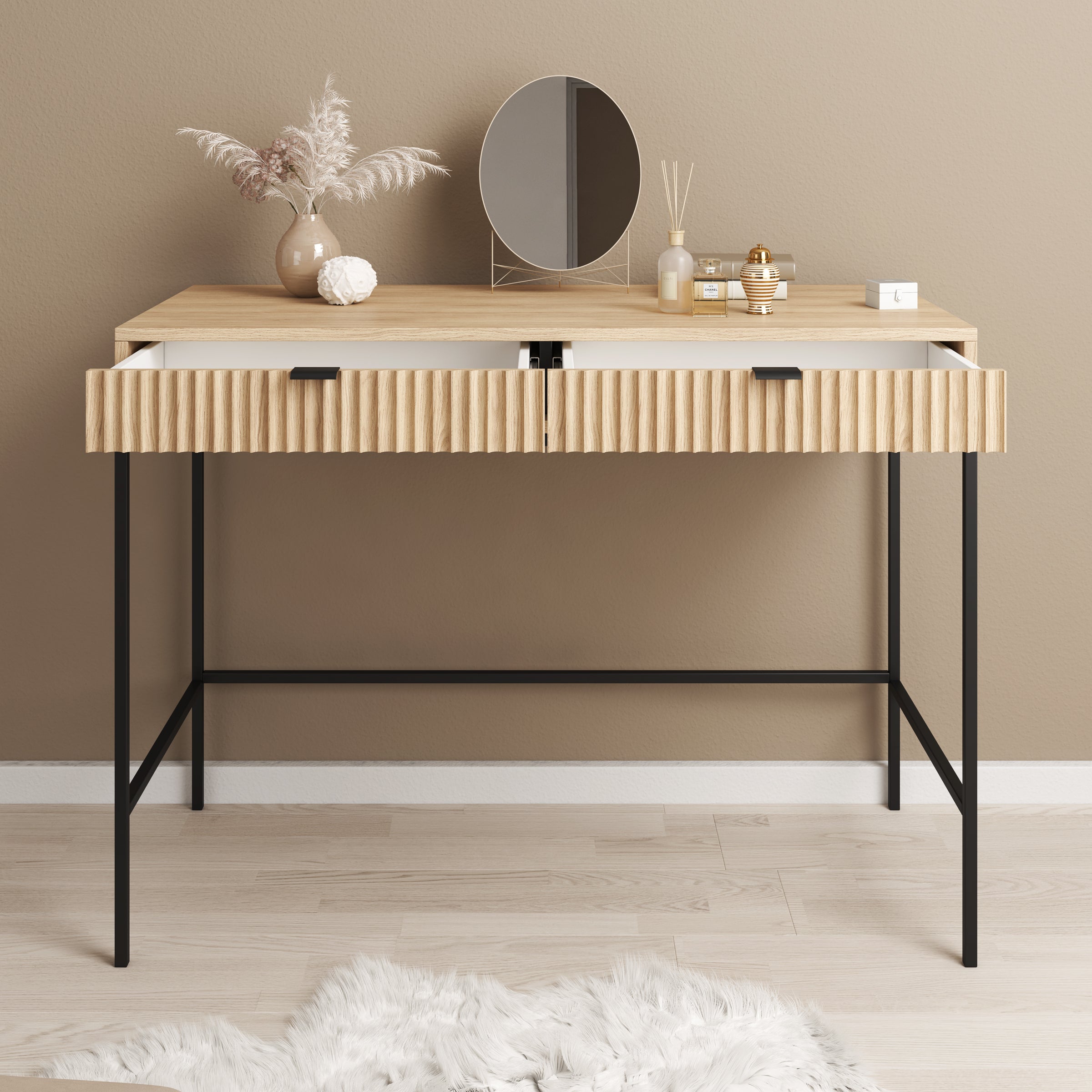 Navil - Kaptafel - Eikenpatroon - 104x50x78 cm