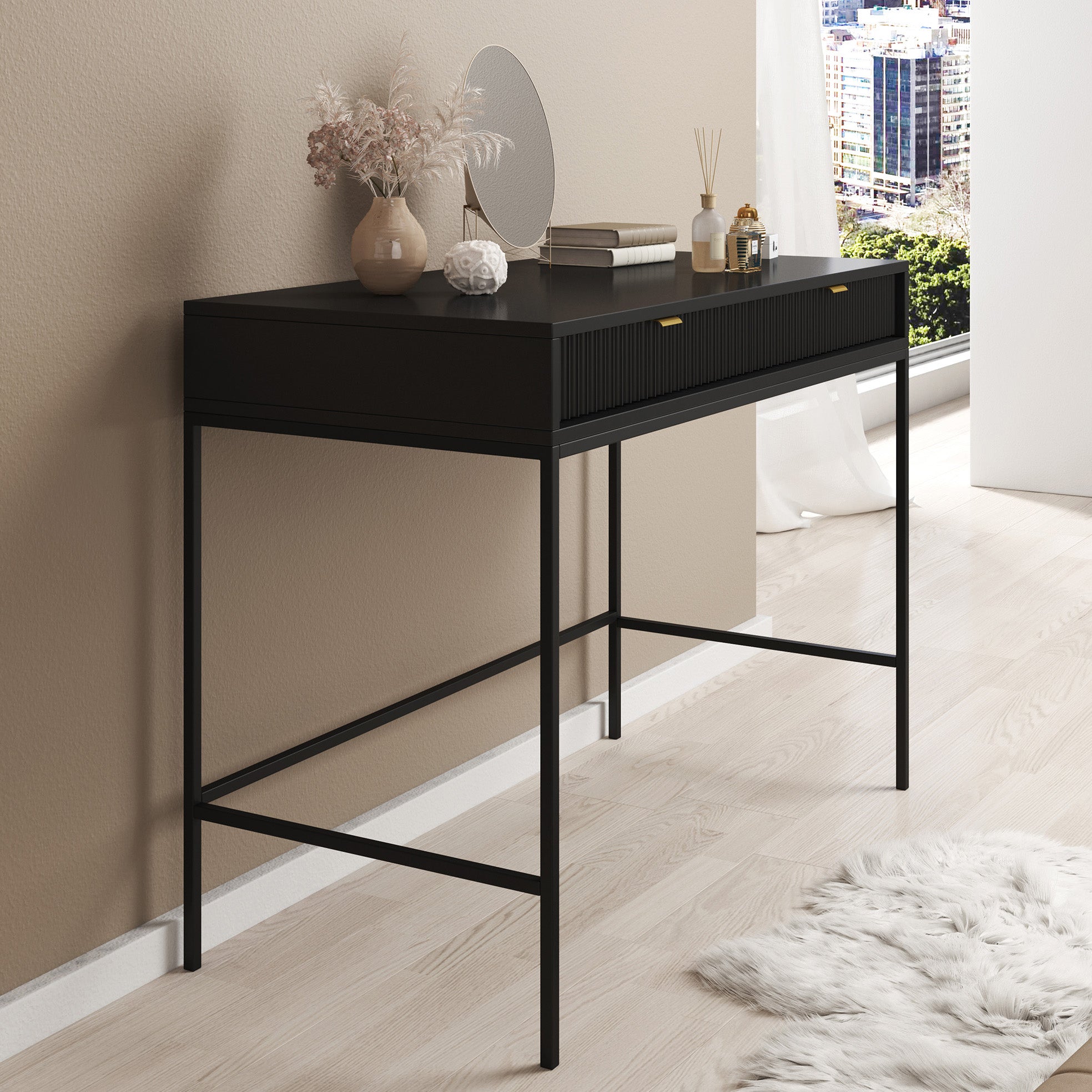 Navil - Kaptafel - Zwart - 104x50 cm