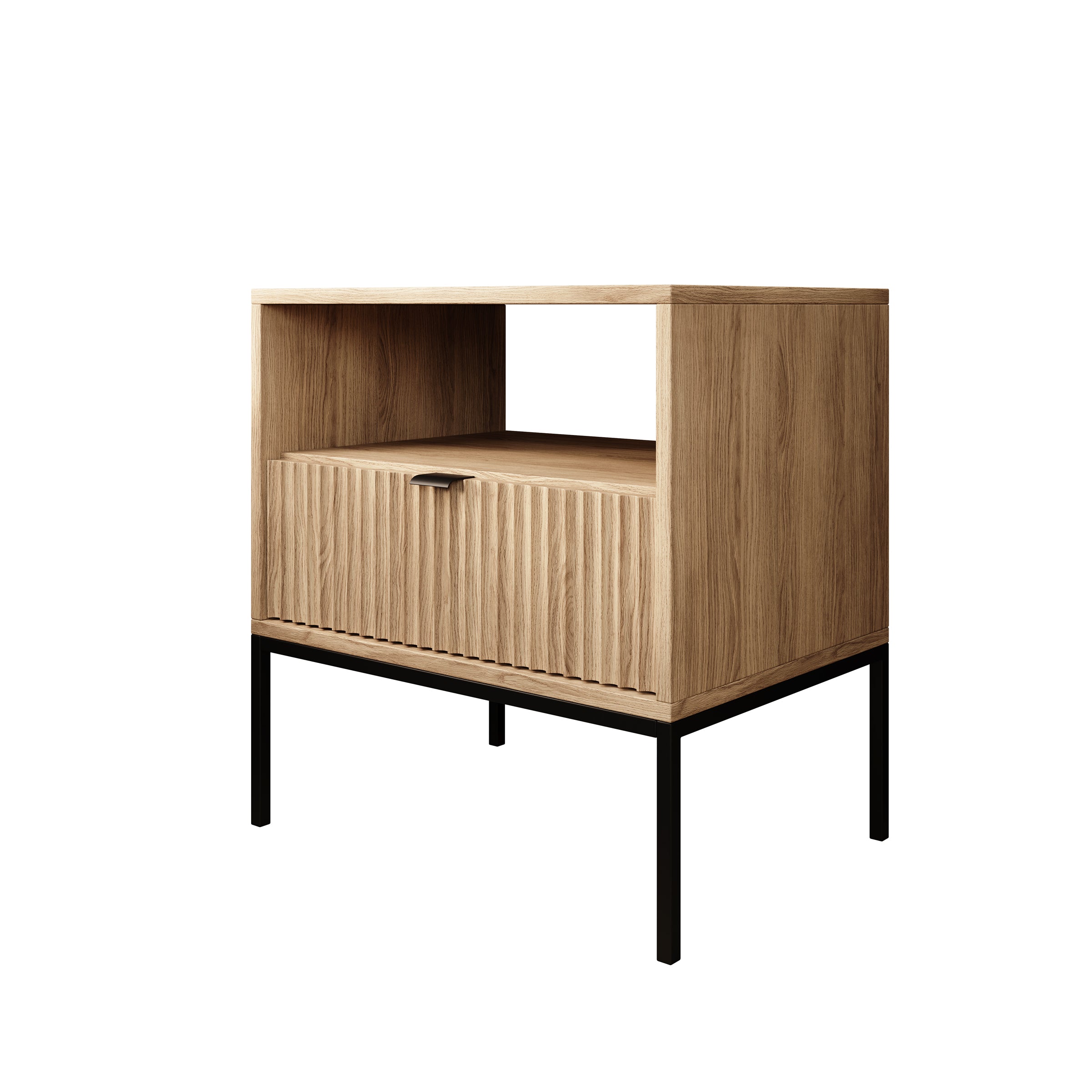 Navil - Nachtkastje - Eikenpatroon - 54x39x56 cm