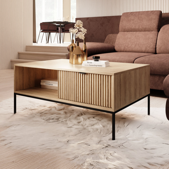 Navil - Salontafel - Eikenpatroon - 104x68x46 cm
