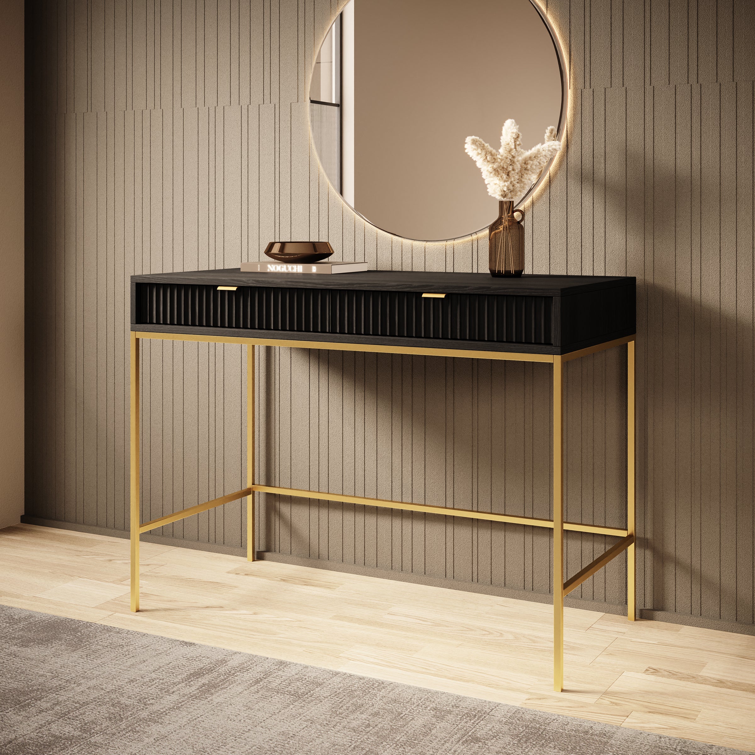 Navil 2 - Kaptafel - Zwart - 104x50x78 cm