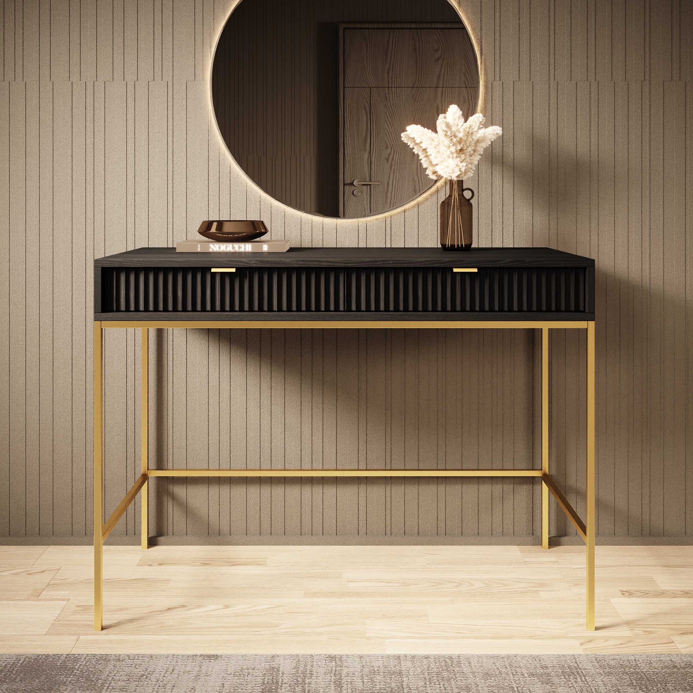 Navil 2 - Kaptafel - Zwart - 104x50x78 cm