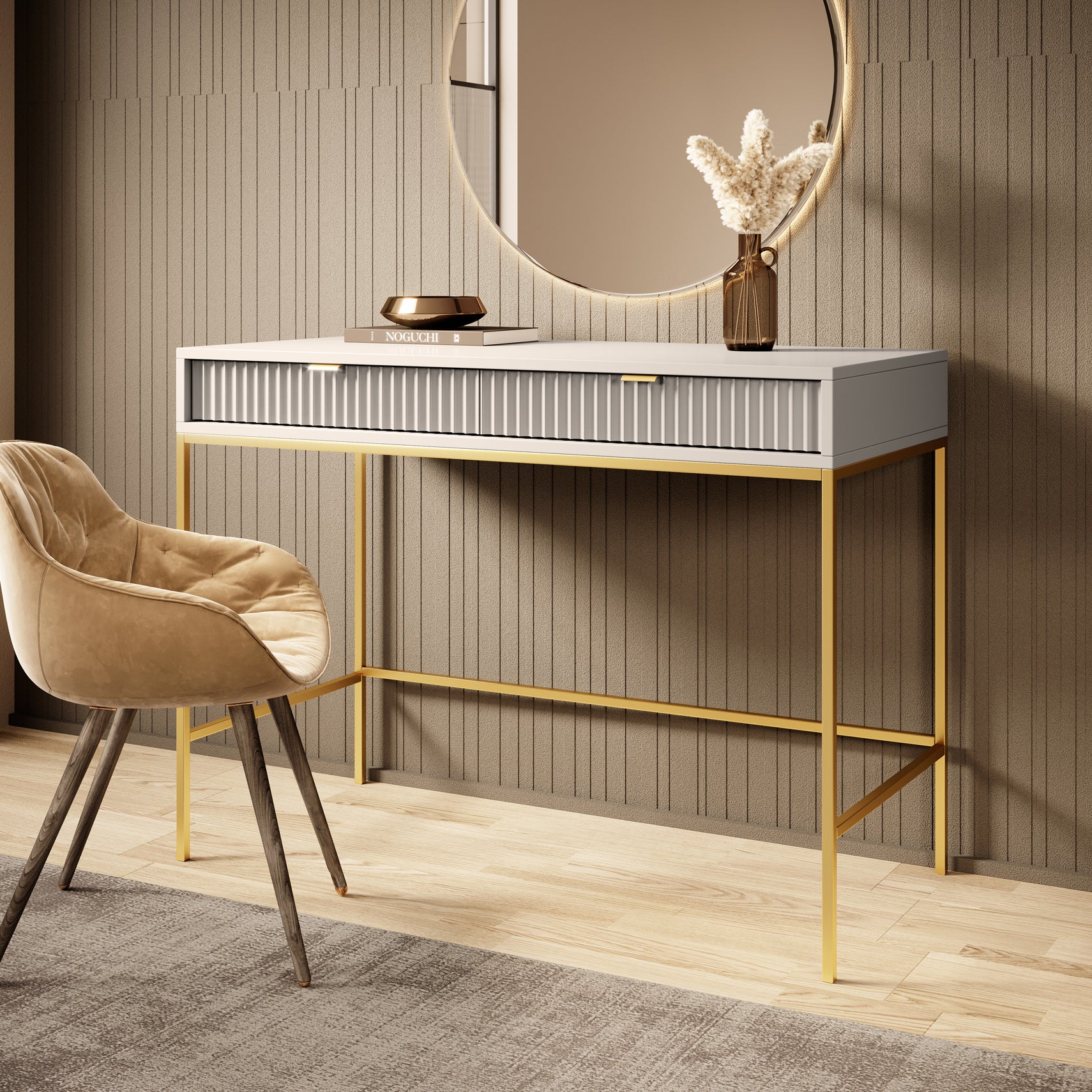 Navil 2 - Kaptafel - Beige - 104x50 cm