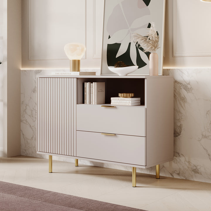 Nicola - Dressoir - Beige - 107x41x80 cm