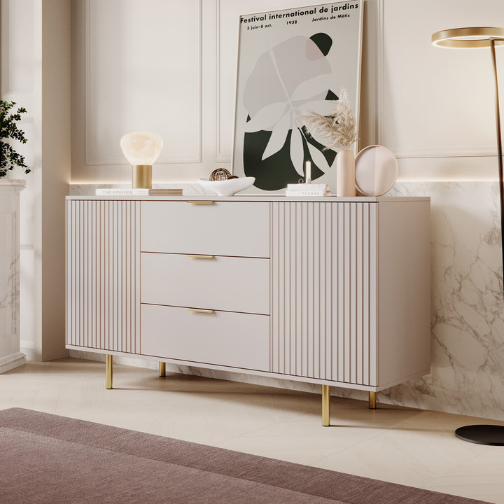 Nicola - Dressoir - Beige - 150x41x80 cm