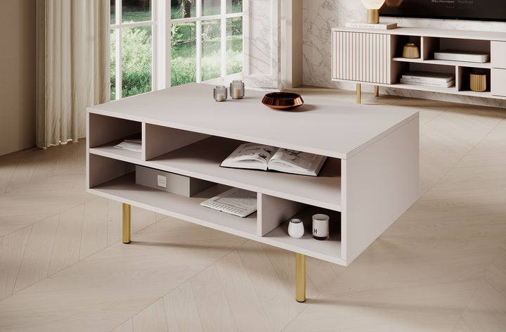 Nicola - Salontafel - Beige - 100x60x45 cm