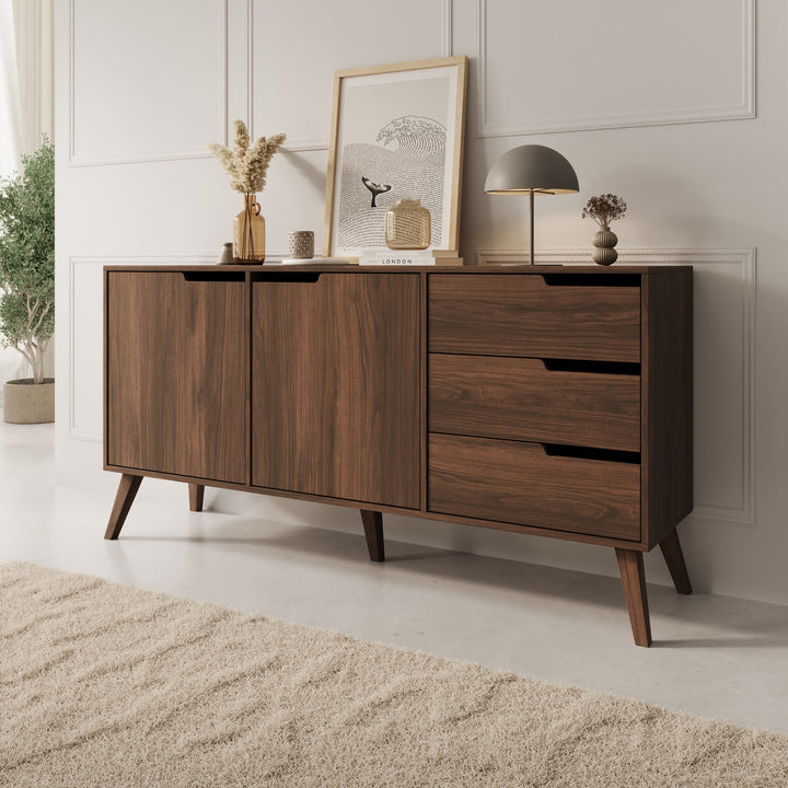 Nido - Dressoir - Donker eikenpatroon - 160x40x80 cm