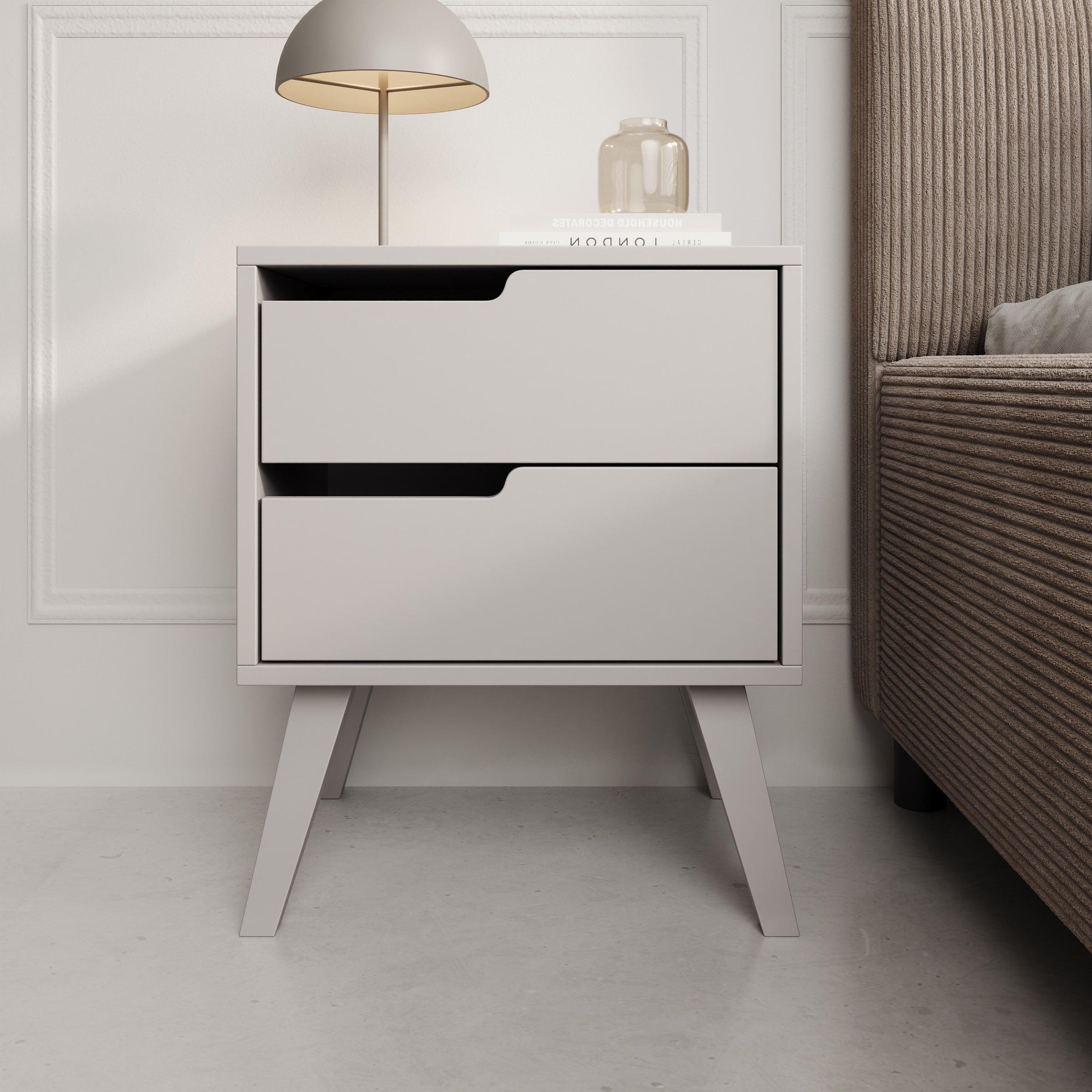 Nido - Nachtkastje links - Beige - 45x35x55 cm