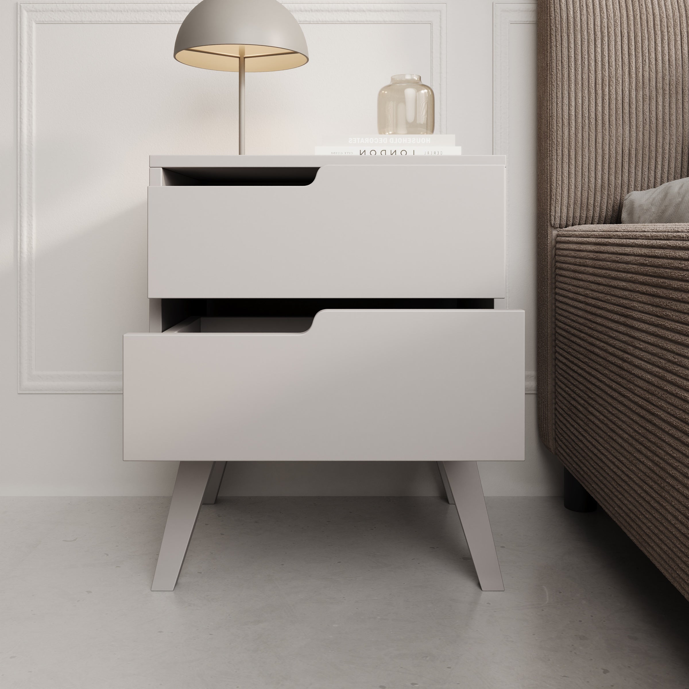 Nido - Nachtkastje links - Beige - 45x35x55 cm