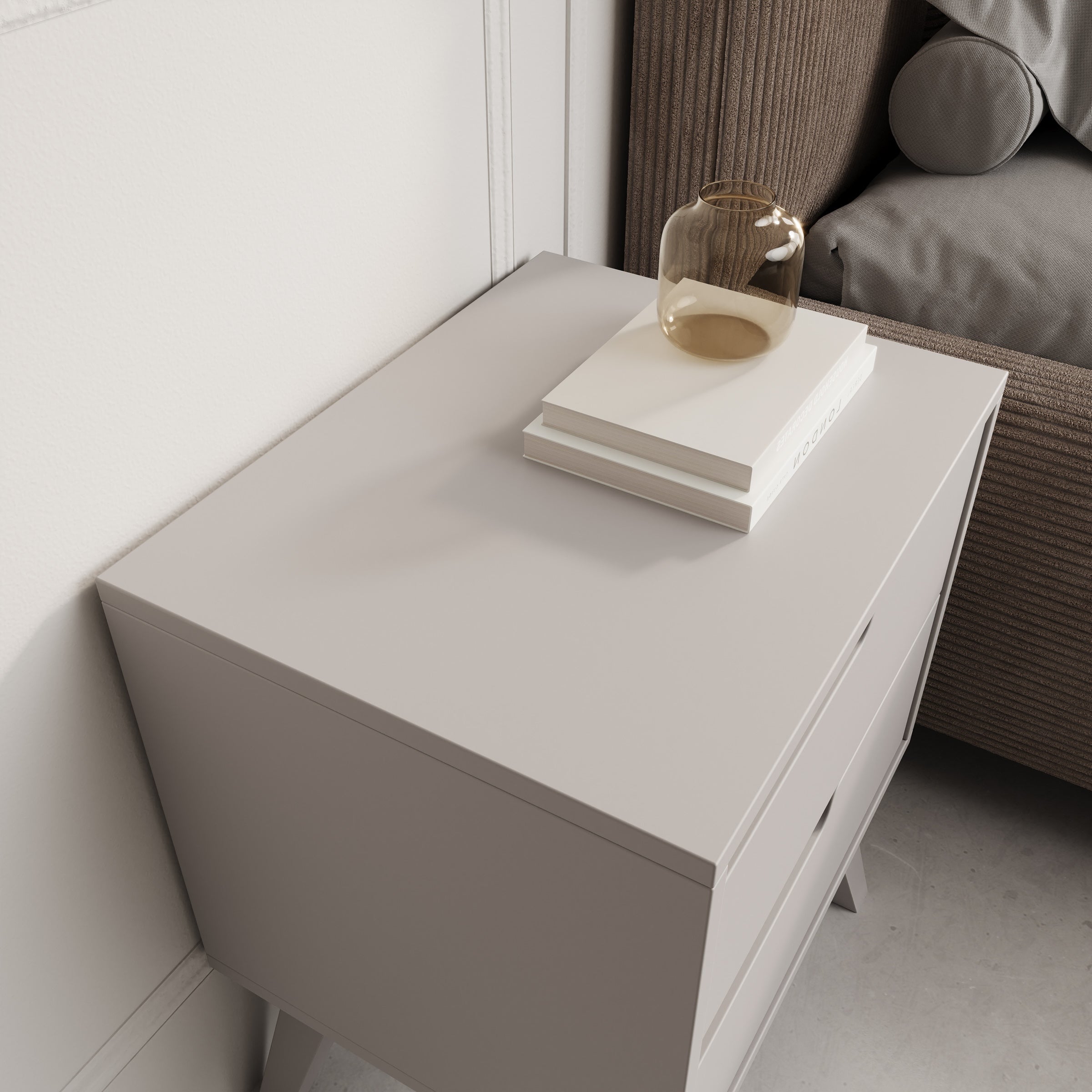 Nido - Nachtkastje links - Beige - 45x35x55 cm