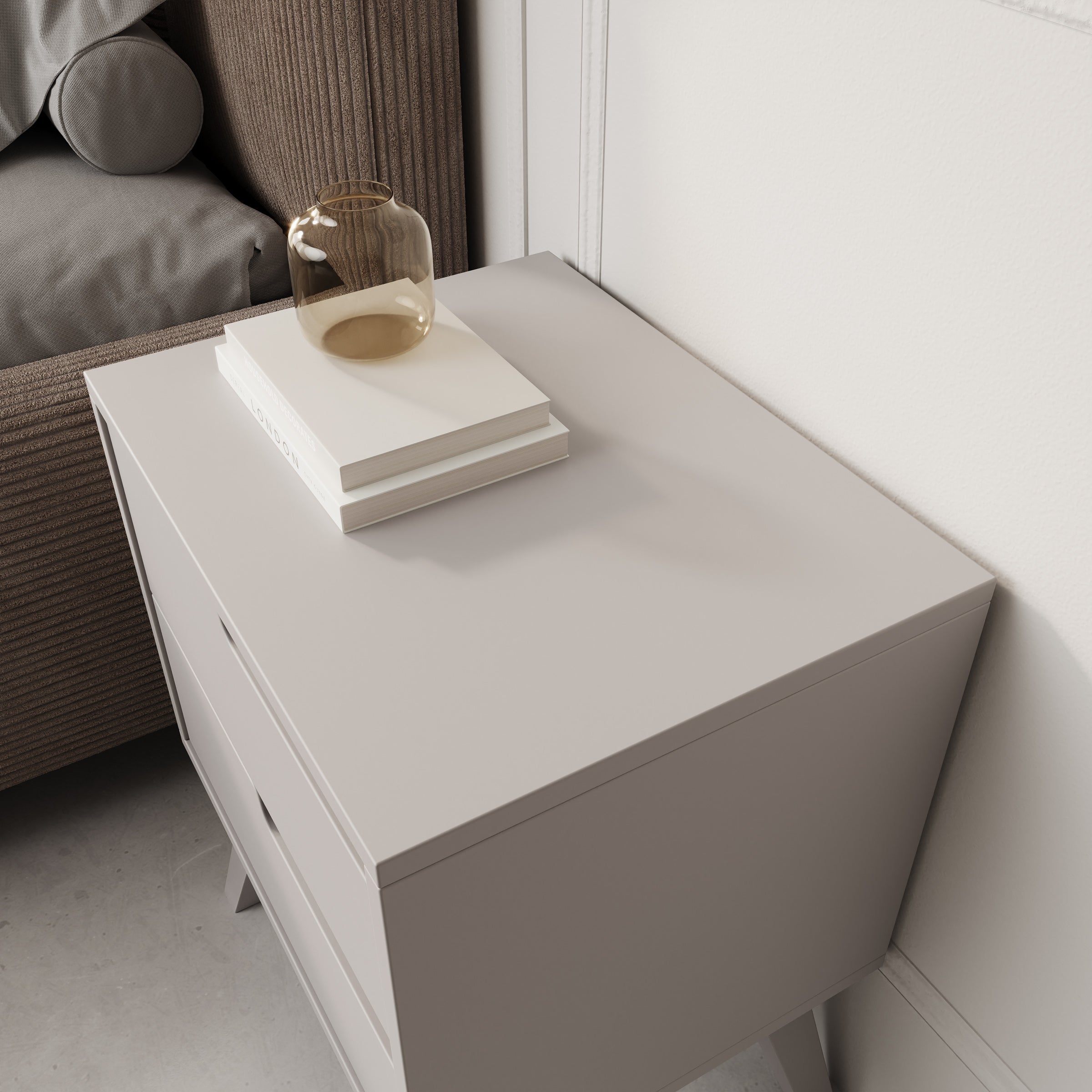 Nido - Nachtkastje rechts - Beige - 45x35x55 cm