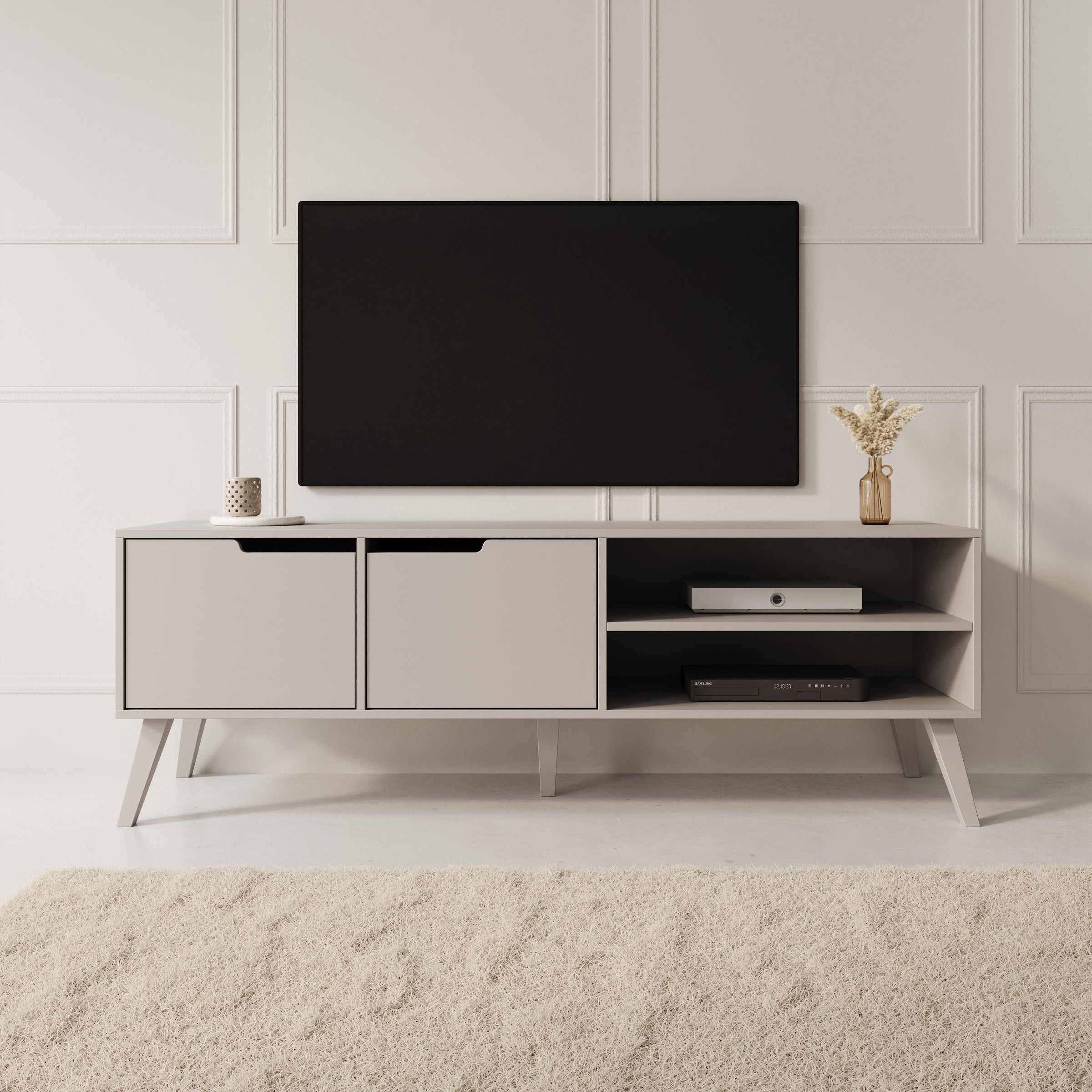 Nido - TV-Meubel - Beige - 160x40x55 cm