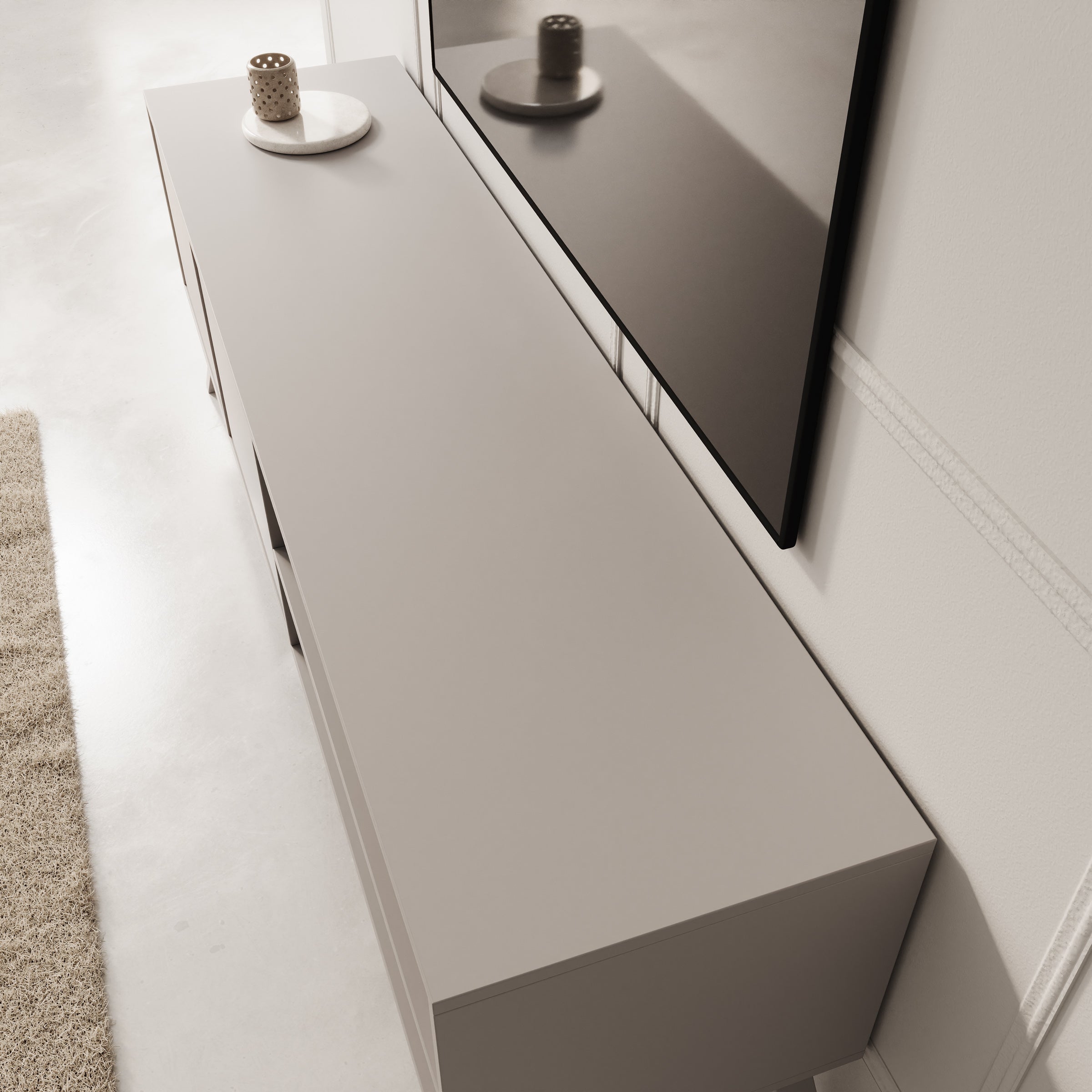 Nido - TV-Meubel - Beige - 160x40x55 cm