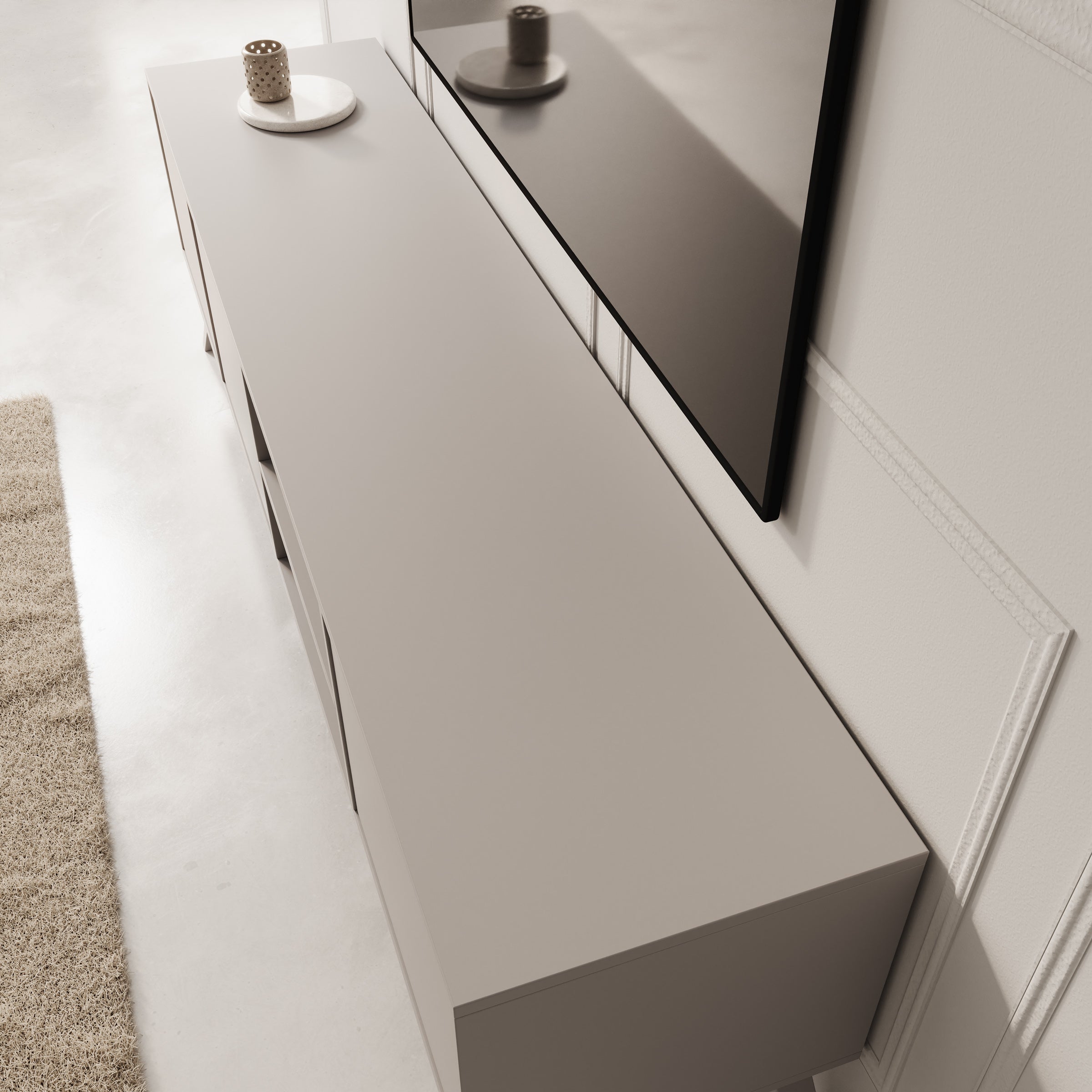 Nido - TV-Meubel - Beige - 180x40x55 cm