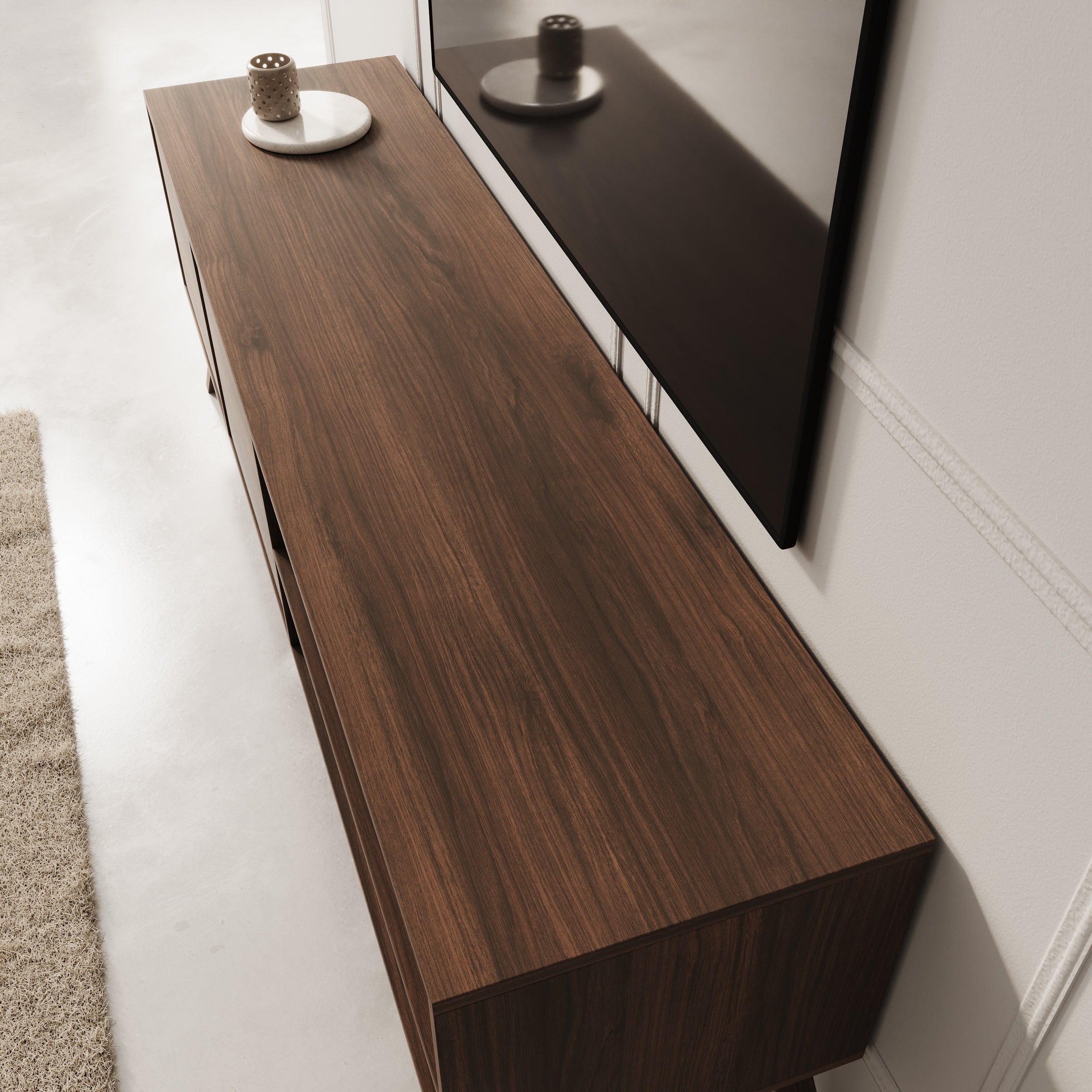Nido - TV-Meubel - Donker eikenpatroon - 160x40x55 cm