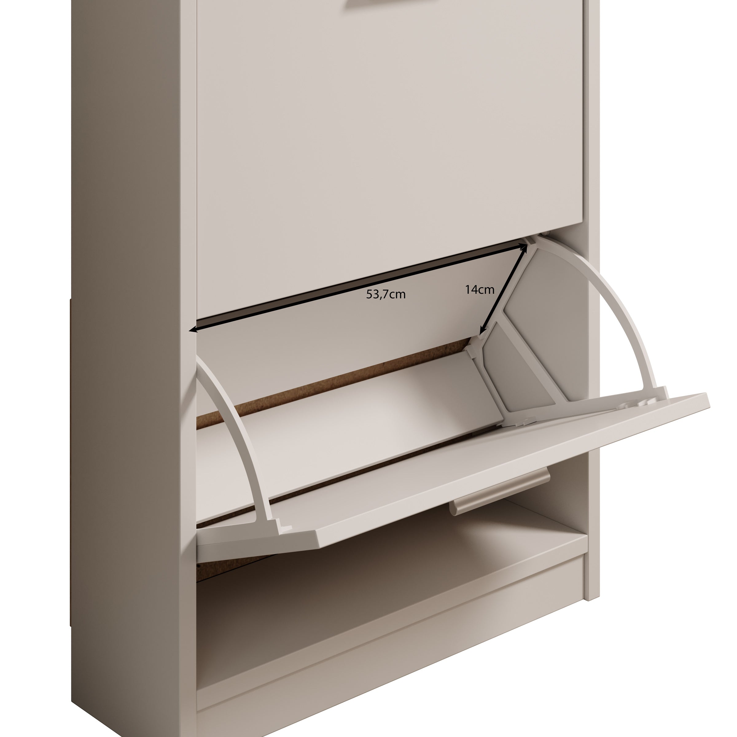 Nivik - Schoenenkast 5 vakken - Eikenpatroon - 58x20x186 cm