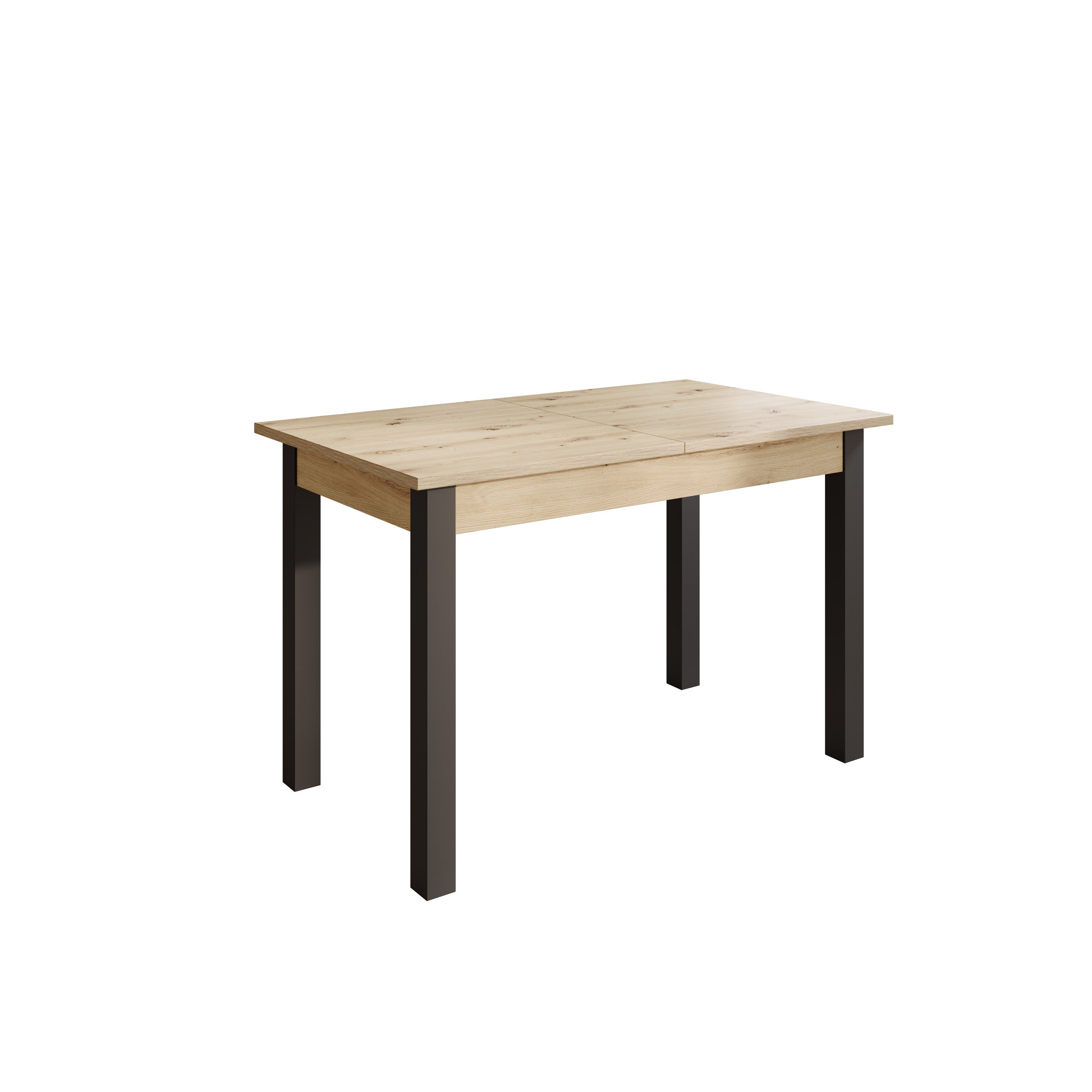 Noah - Eetkamertafel - Eiken/zwart - 120x70x76 cm