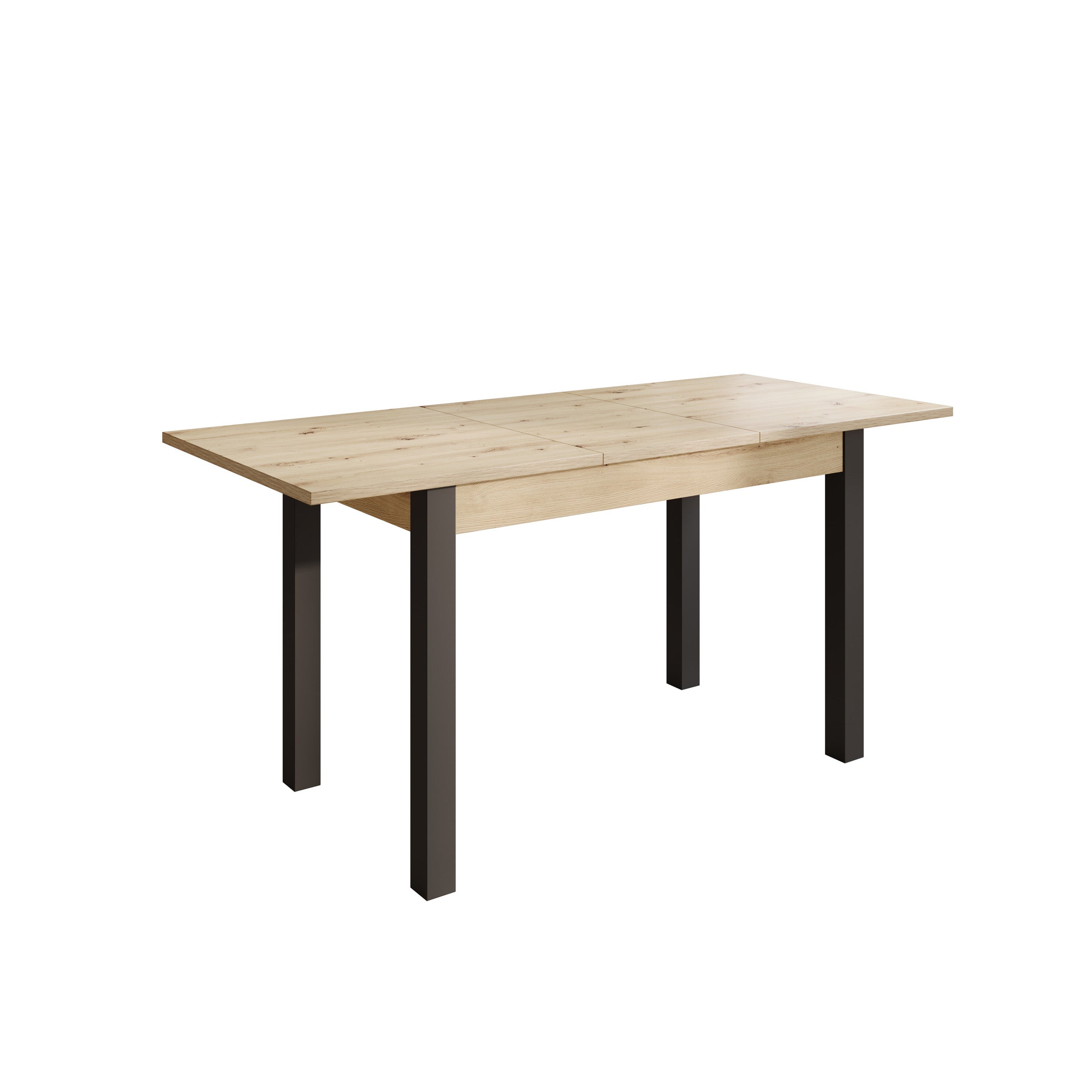 Noah - Eetkamertafel - Eiken/zwart - 120x70x76 cm