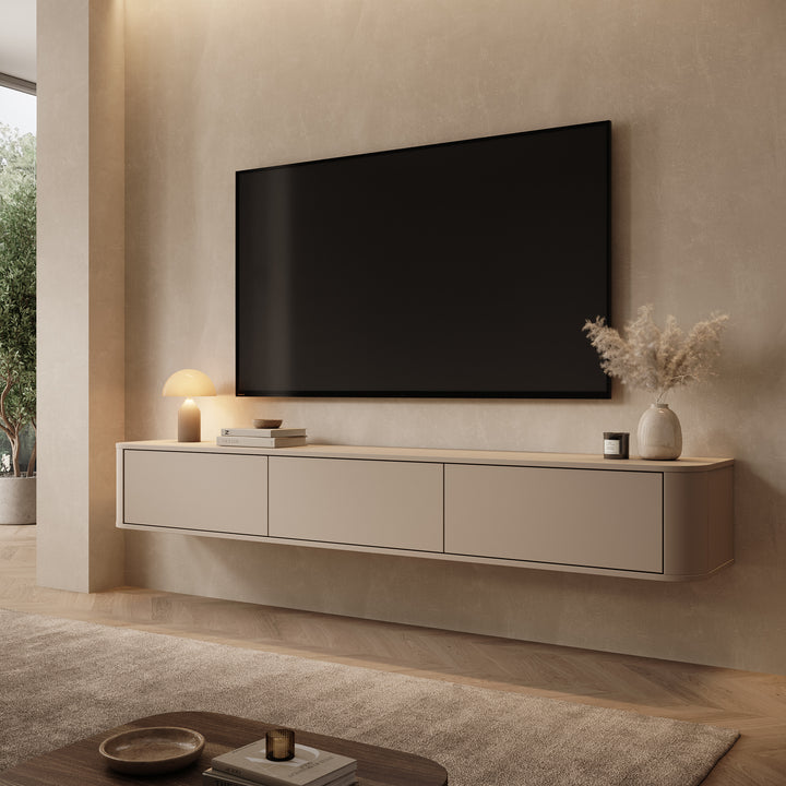 Noma - TV-Meubel - Beige - 200x34x29 cm