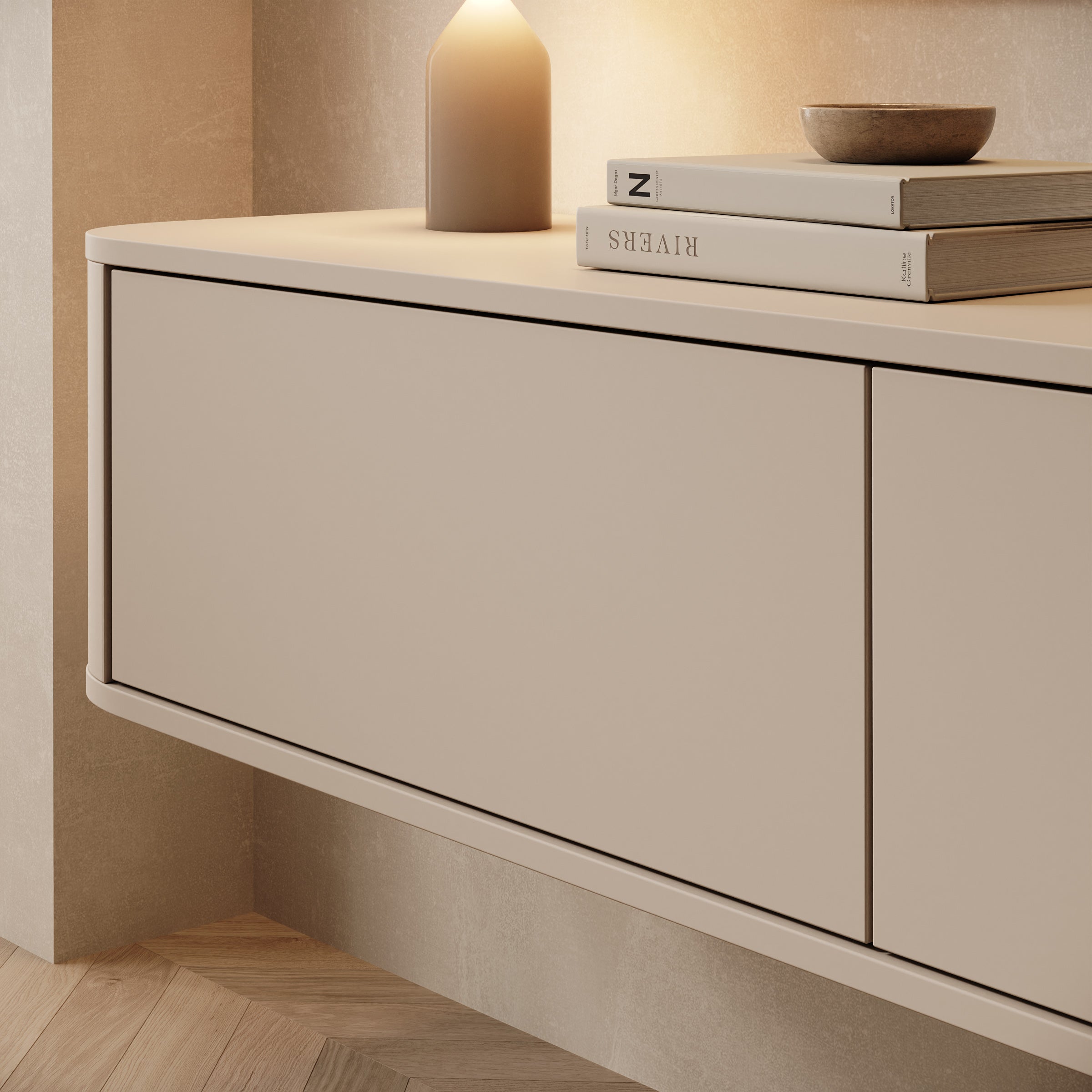 Noma - TV-Meubel - Beige - 200x34x29 cm