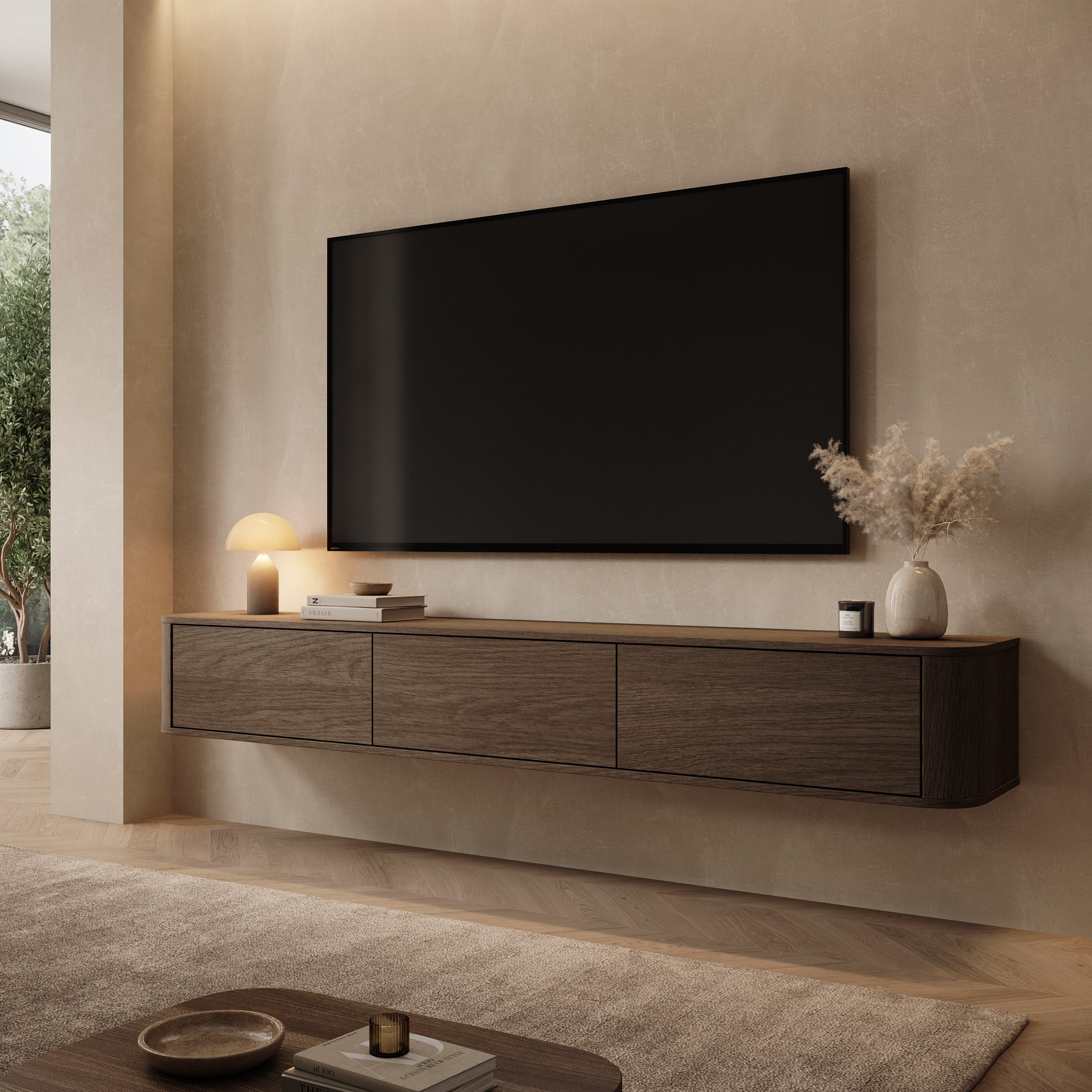 Noma - TV-Meubel - Walnootpatroon - 200x34x29 cm