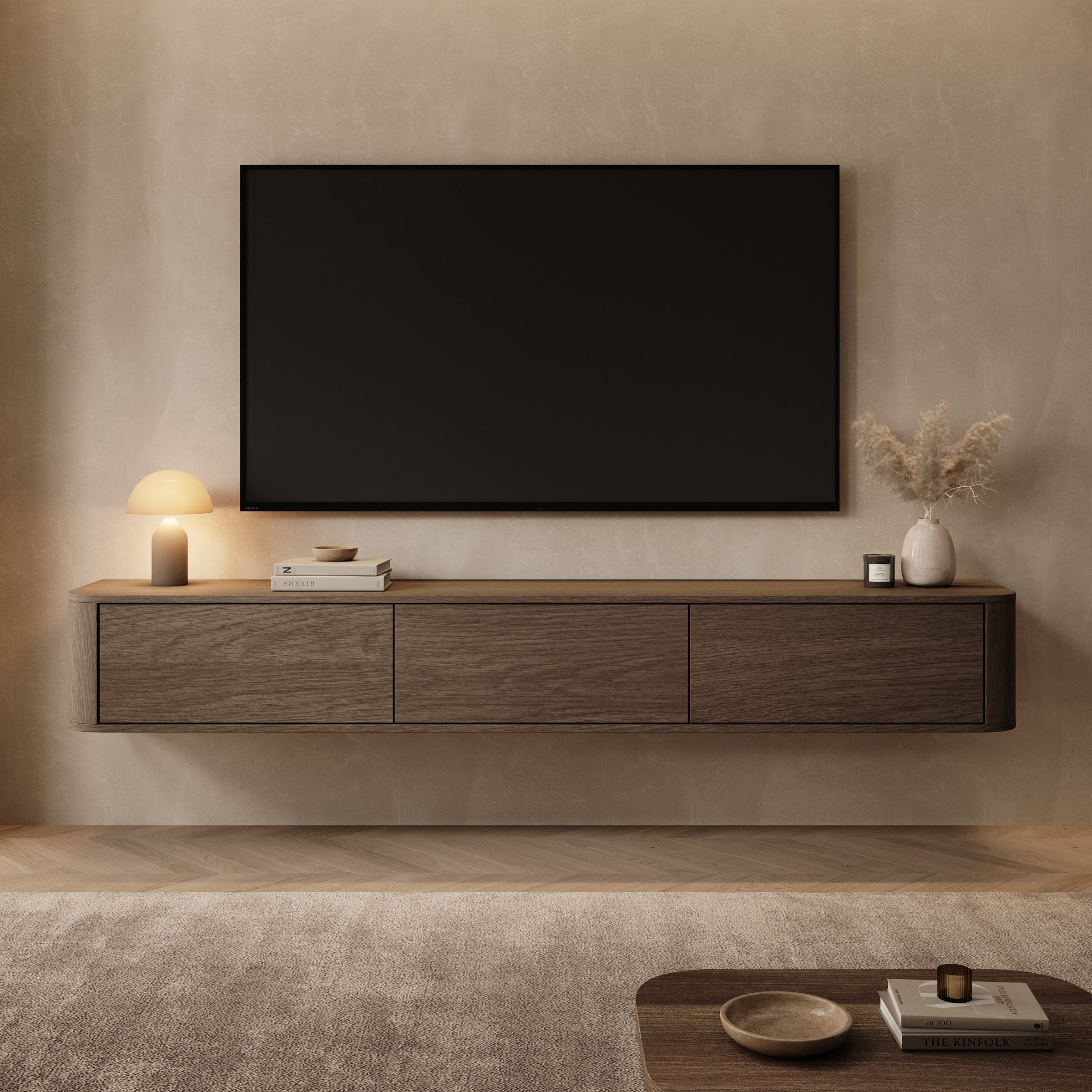Noma - TV-Meubel - Walnootpatroon - 200x34x29 cm
