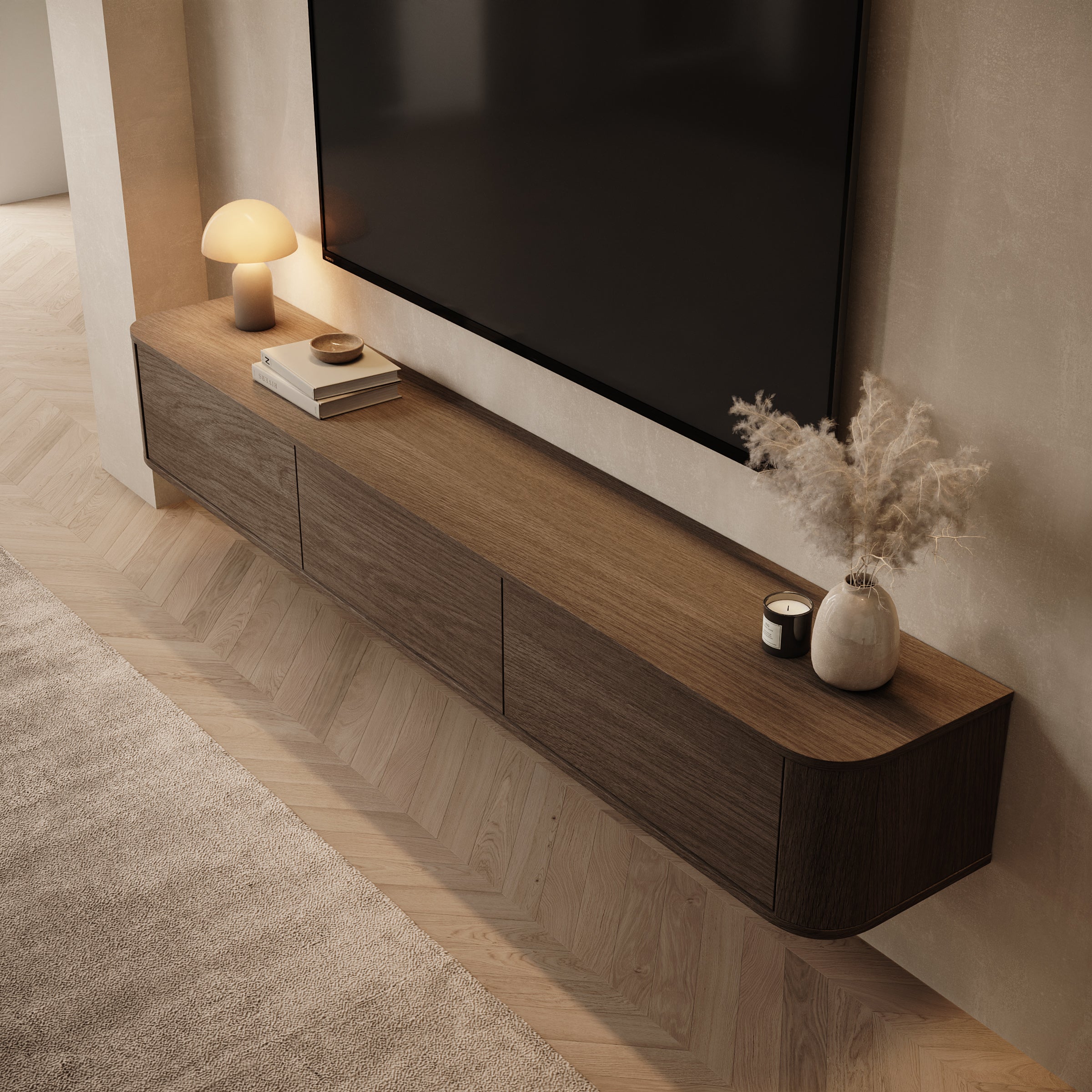 Noma - TV-Meubel - Walnootpatroon - 200x34x29 cm