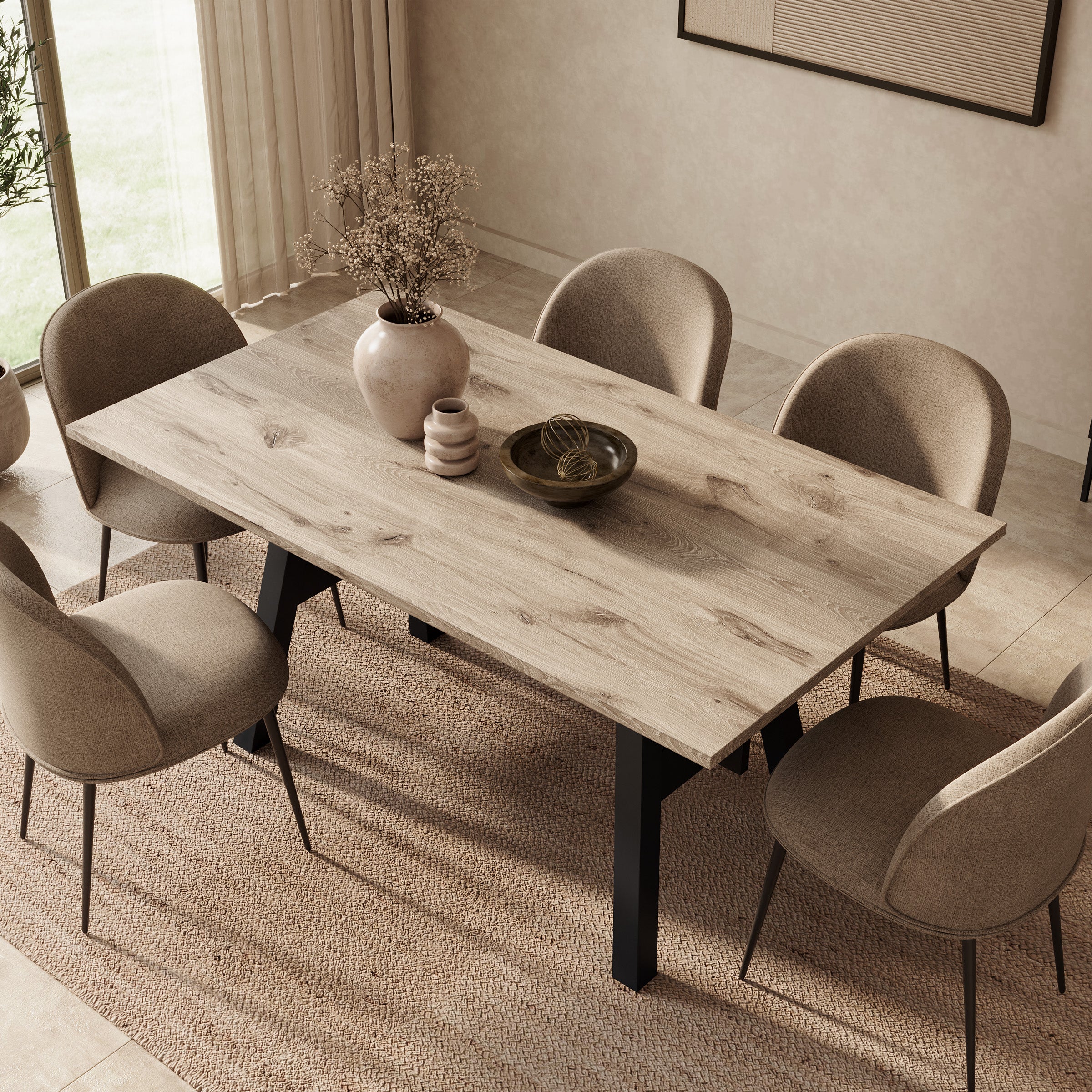 Nomad - Eetkamertafel - Eikenpatroon - 160x90x76 cm