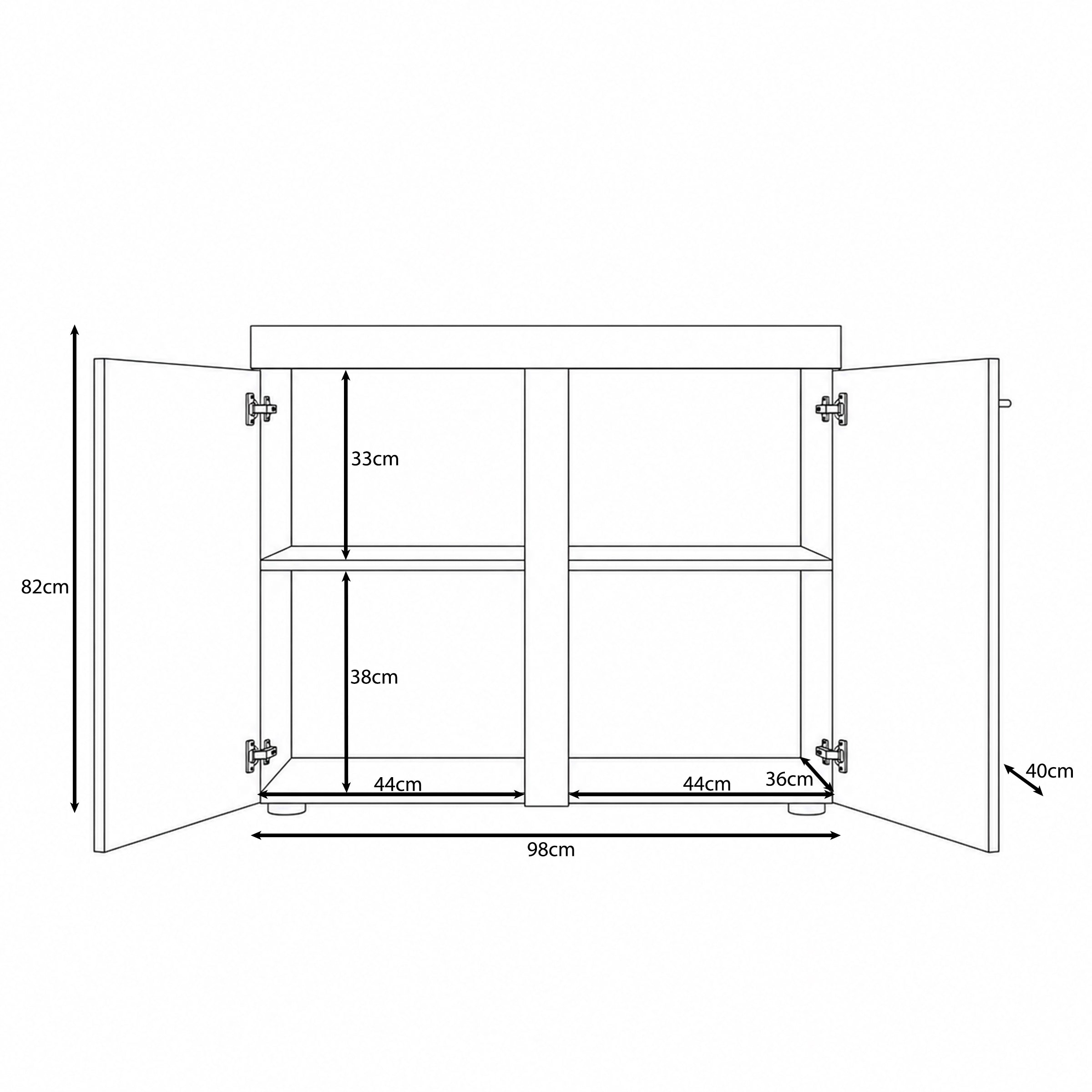 Norda - Dressoir - Beige - 98x40x82 cm