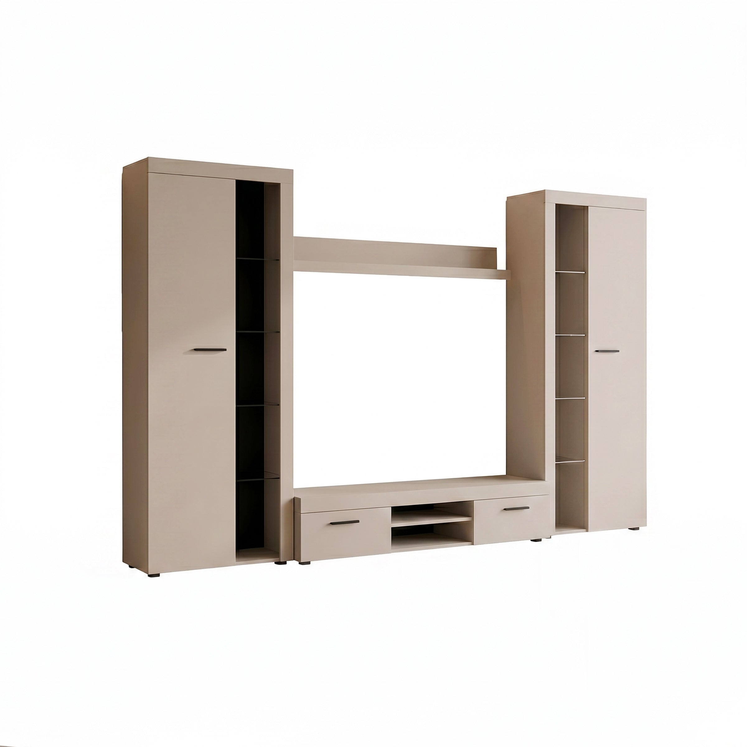 Norda - Wandmeubel - Beige - 300x34x190 cm