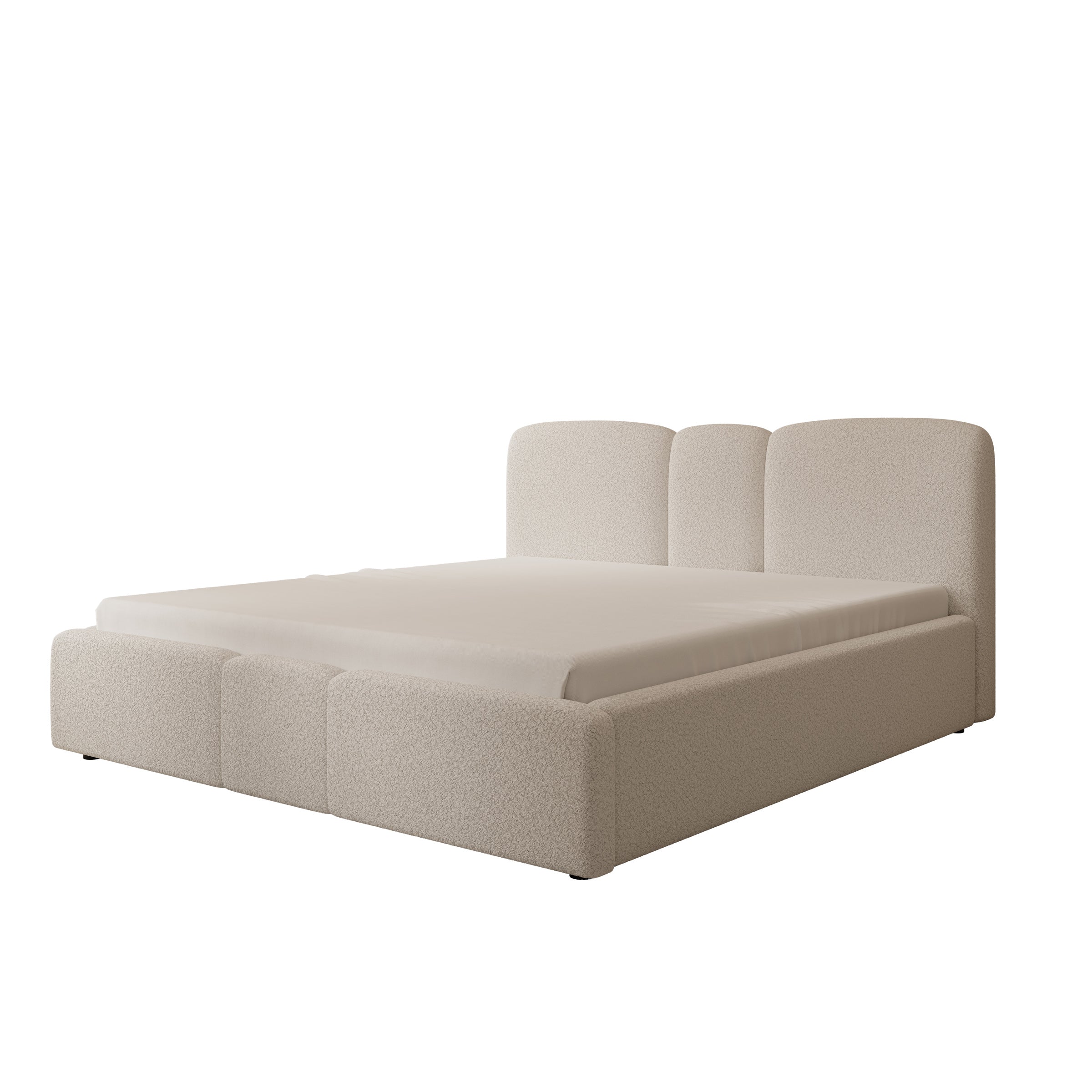 Northwell - Tweepersoonsbed met opbergruimte - Teddystof beige - 180x200 cm