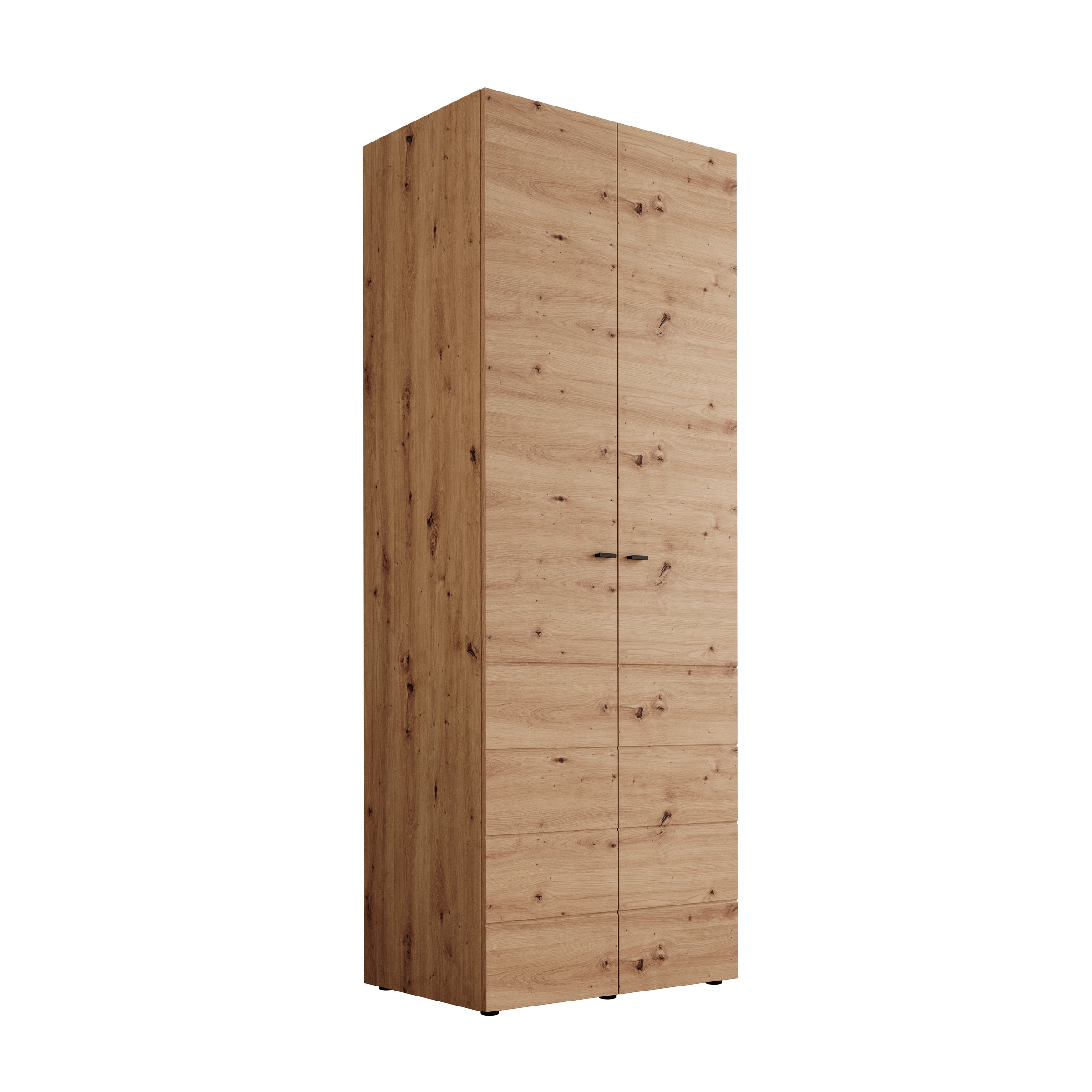 Nouran - Kledingkast 2-deurs - Eikenpatroon - 79x52x208 cm