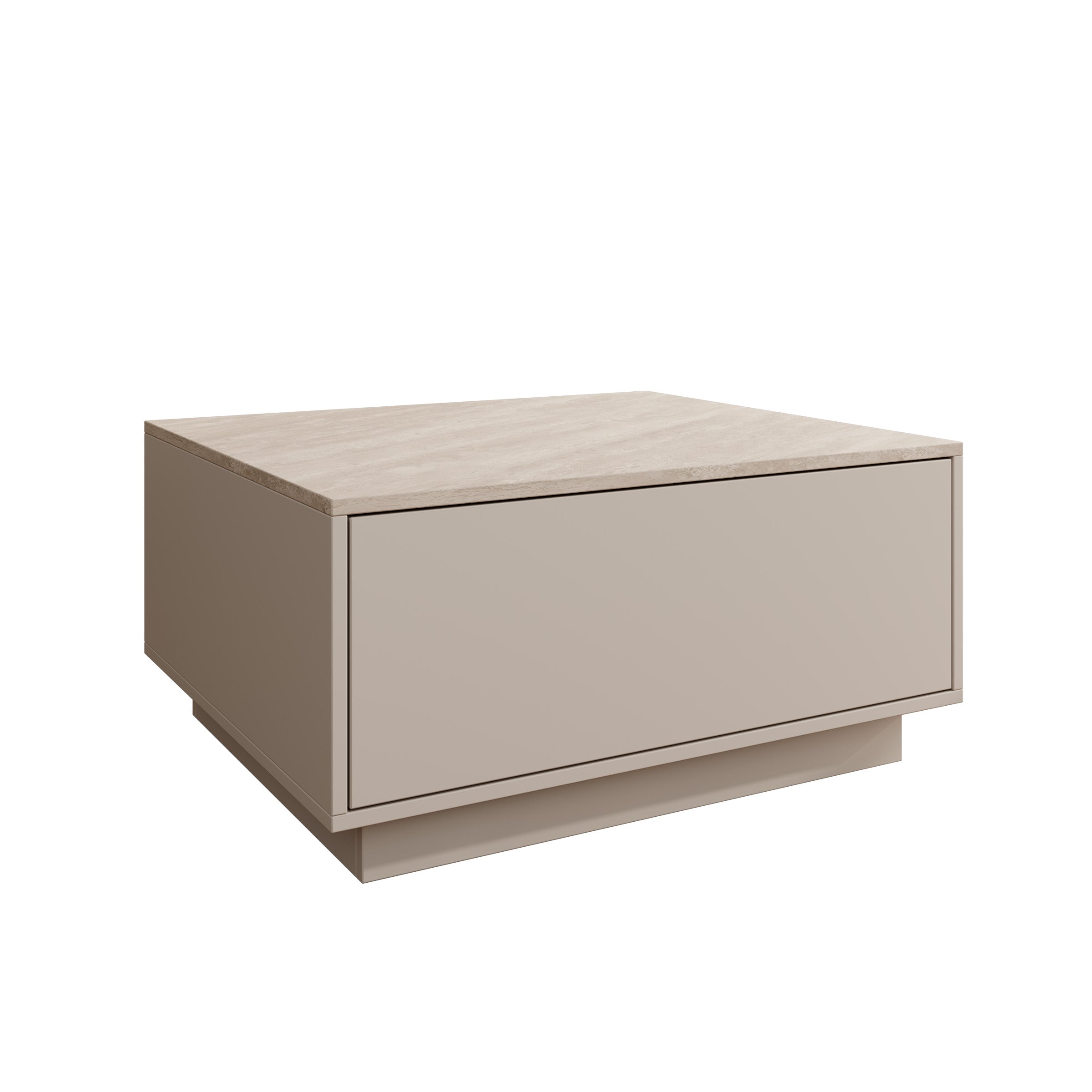 Noven - Salontafel - Beige/Travertinlook - 80x70x39 cm