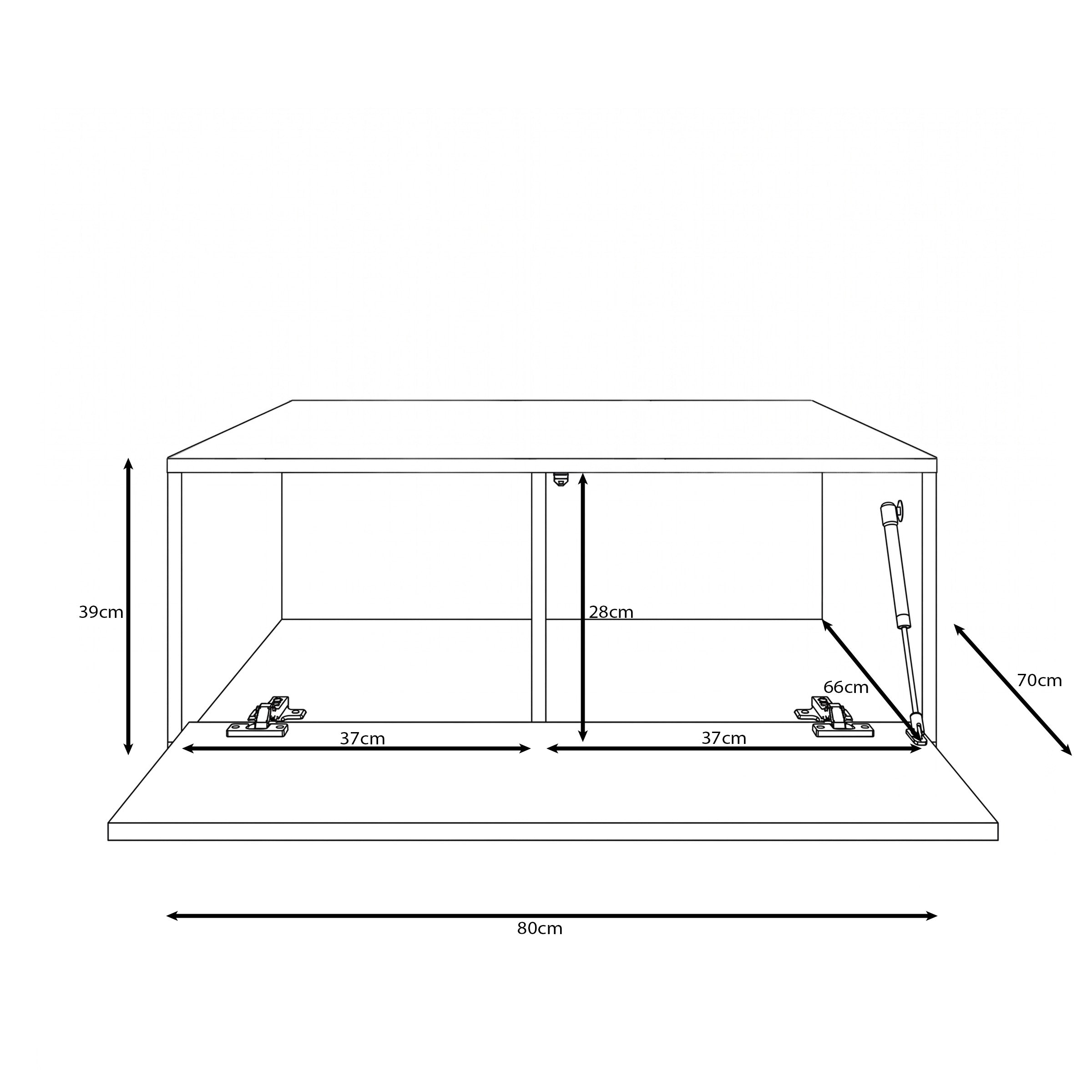 Noven - Salontafel - Beige/Travertinlook - 80x70x39 cm