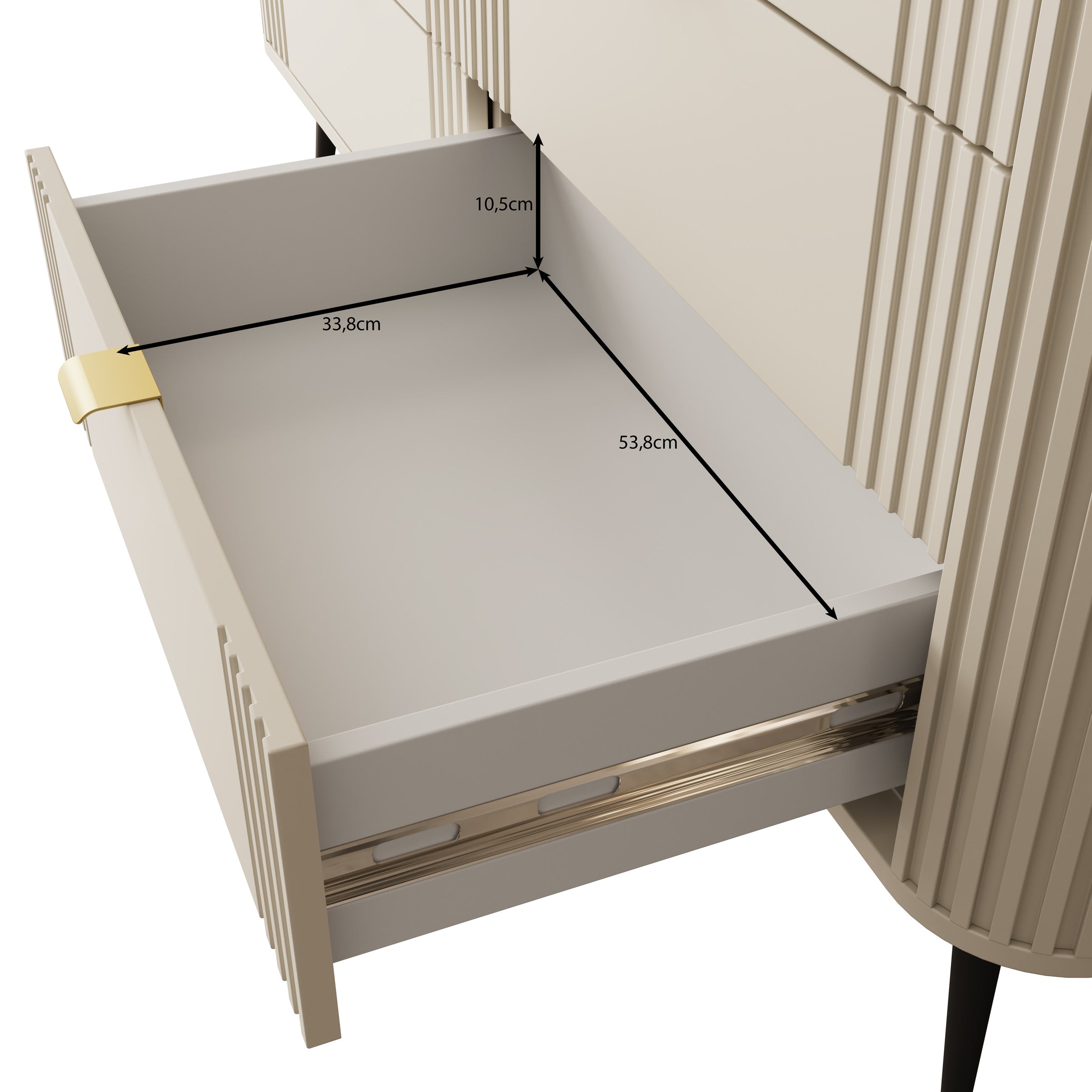 Oahu - Ladekast 6 lades - Beige - 138x40x80 cm