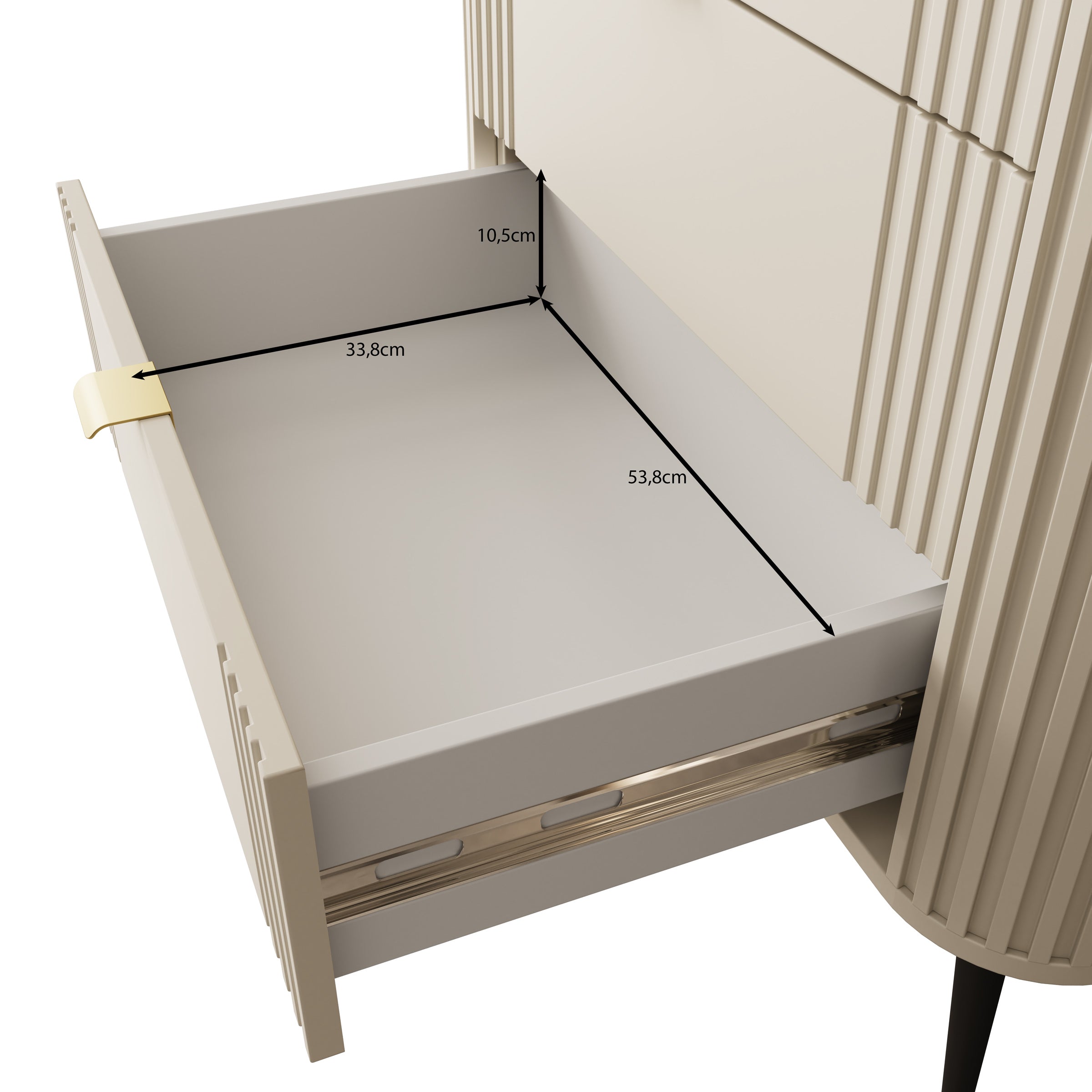 Oahu - Ladekast met 4 lades - Beige - 78x40x99 cm