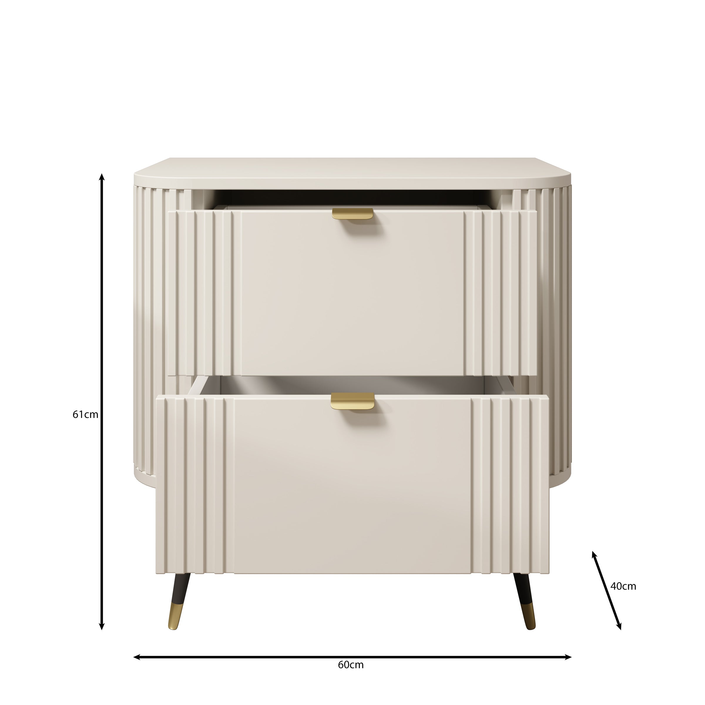 Oahu - Nachtkastje - Beige - 60x40x61 cm