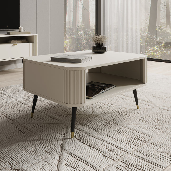 Oahu - Salontafel - Beige - 80x60x42 cm