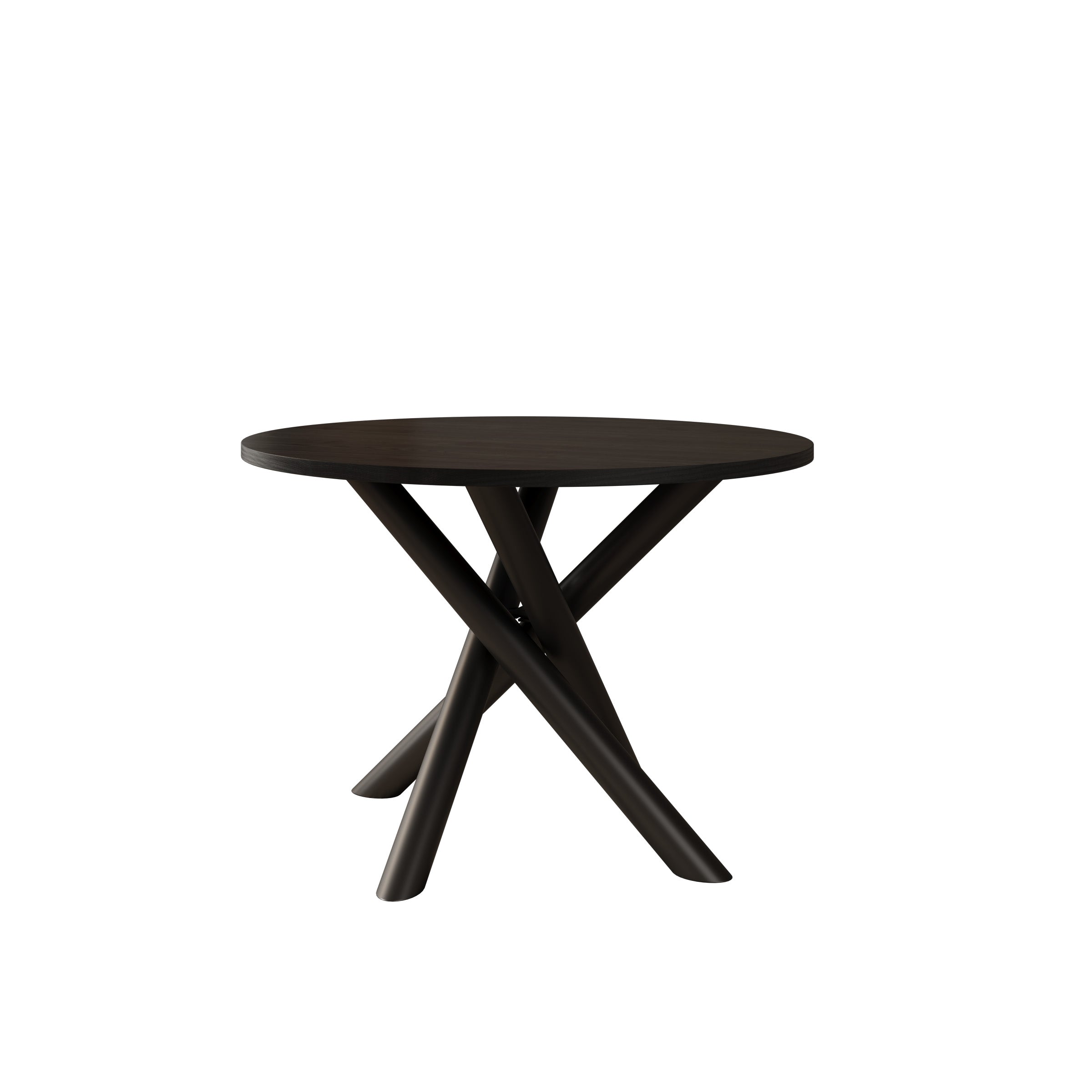 Odin - Eetkamertafel - Zwart eikenpatroon - 110x110x76 cm