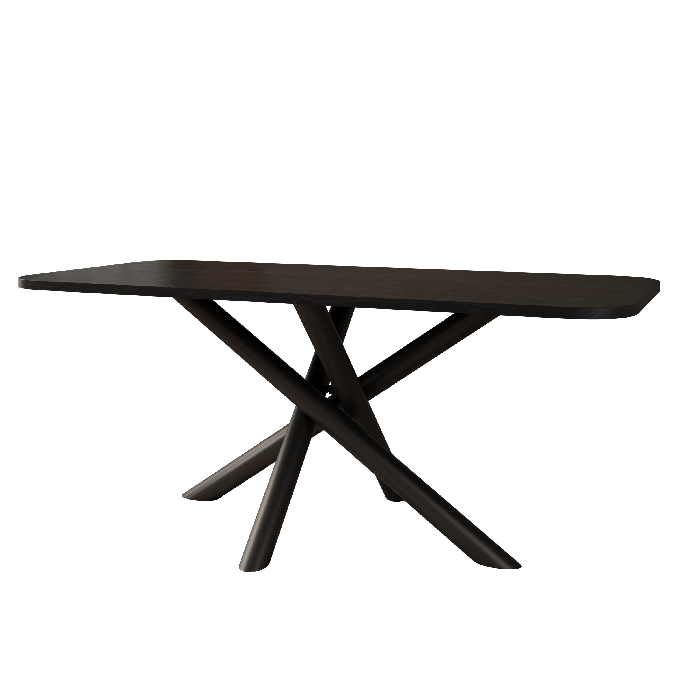 Odin - Eetkamertafel - Zwart eikenpatroon - 185x90x76 cm