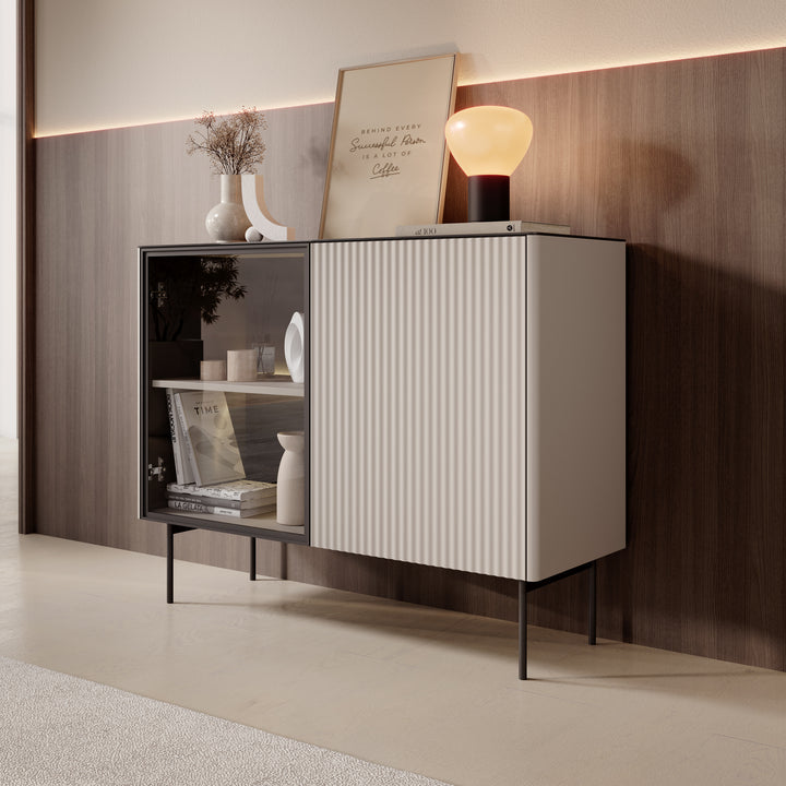 Okari - Dressoir - Beige - 107x39x64 cm