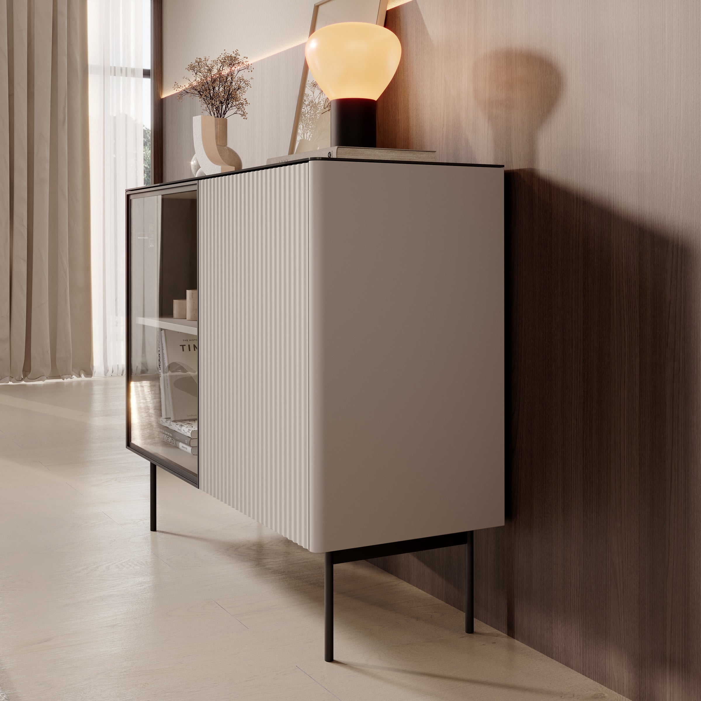 Okari - Dressoir - Beige - 107x39x84 cm