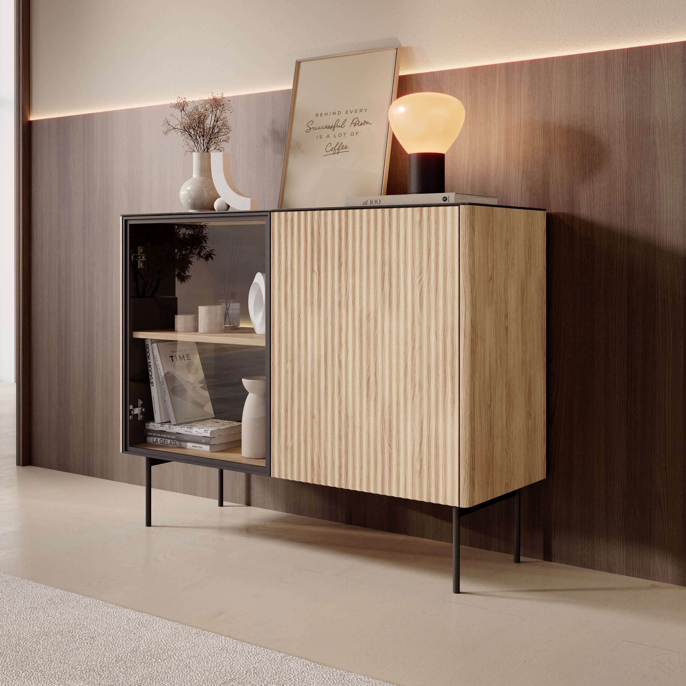 Okari - Dressoir - Eikenpatroon - 107x39x84 cm