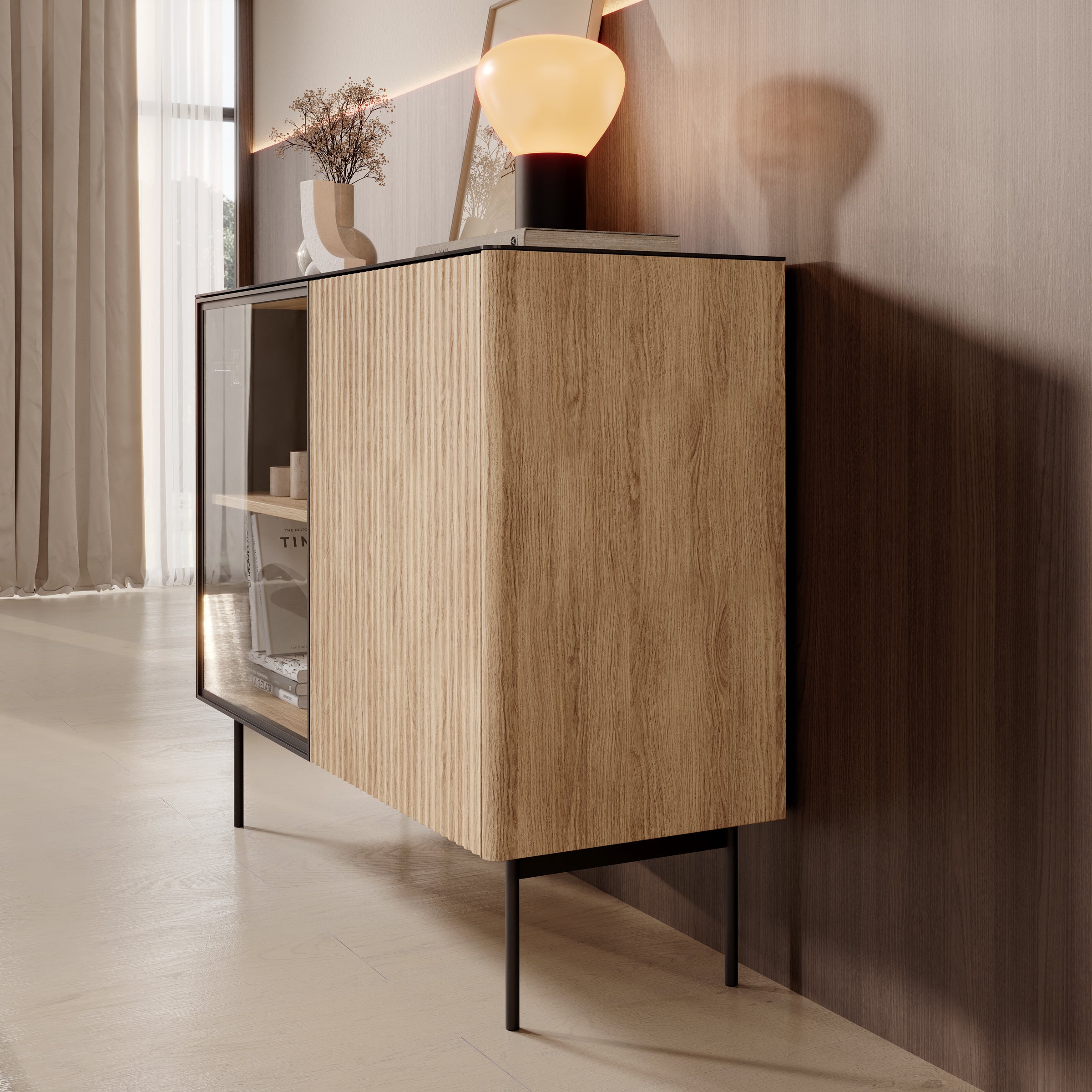 Okari - Dressoir - Eikenpatroon - 107x39x84 cm